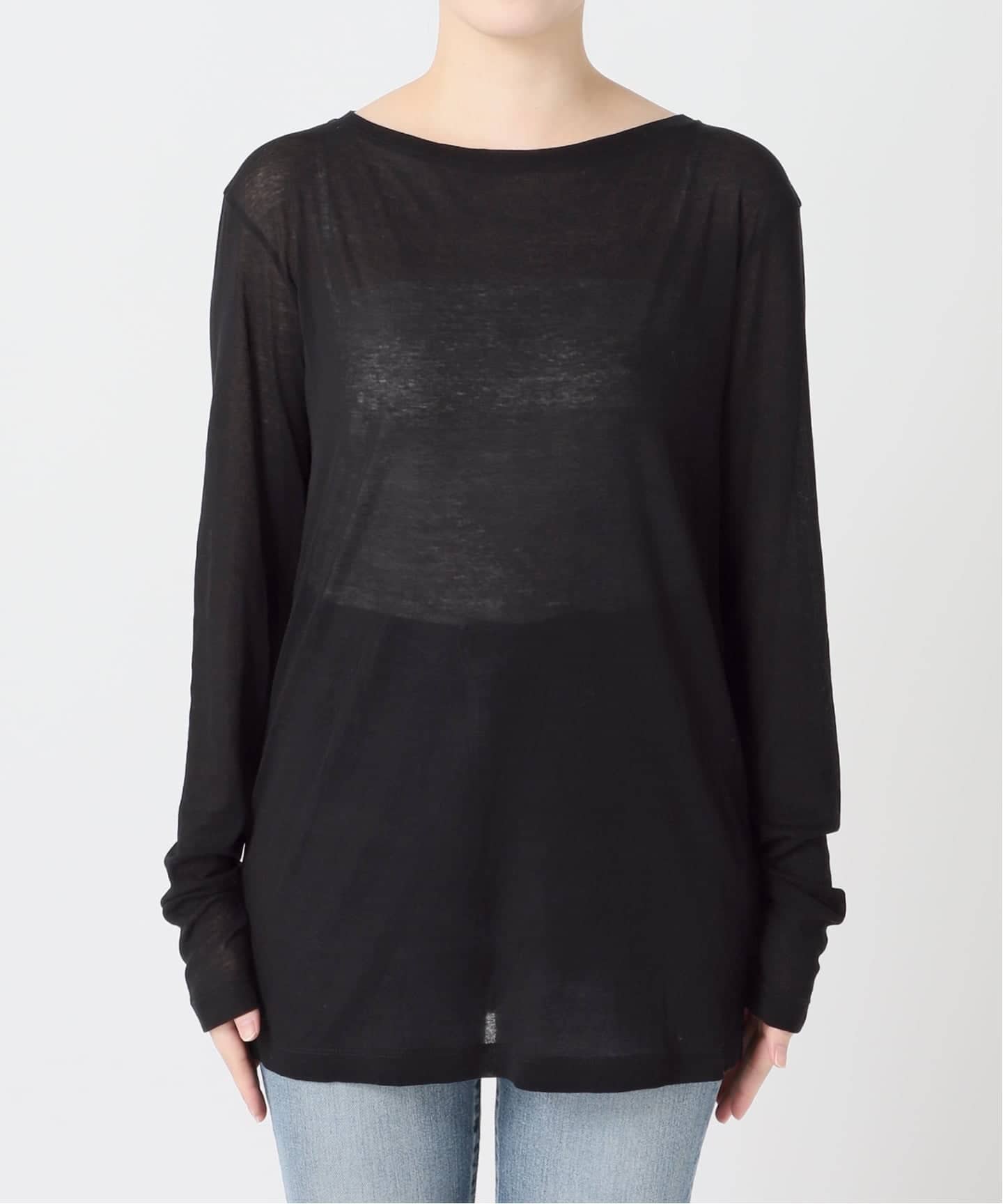 追加2》シアーボートネックプルオーバー（Tシャツ／カットソー