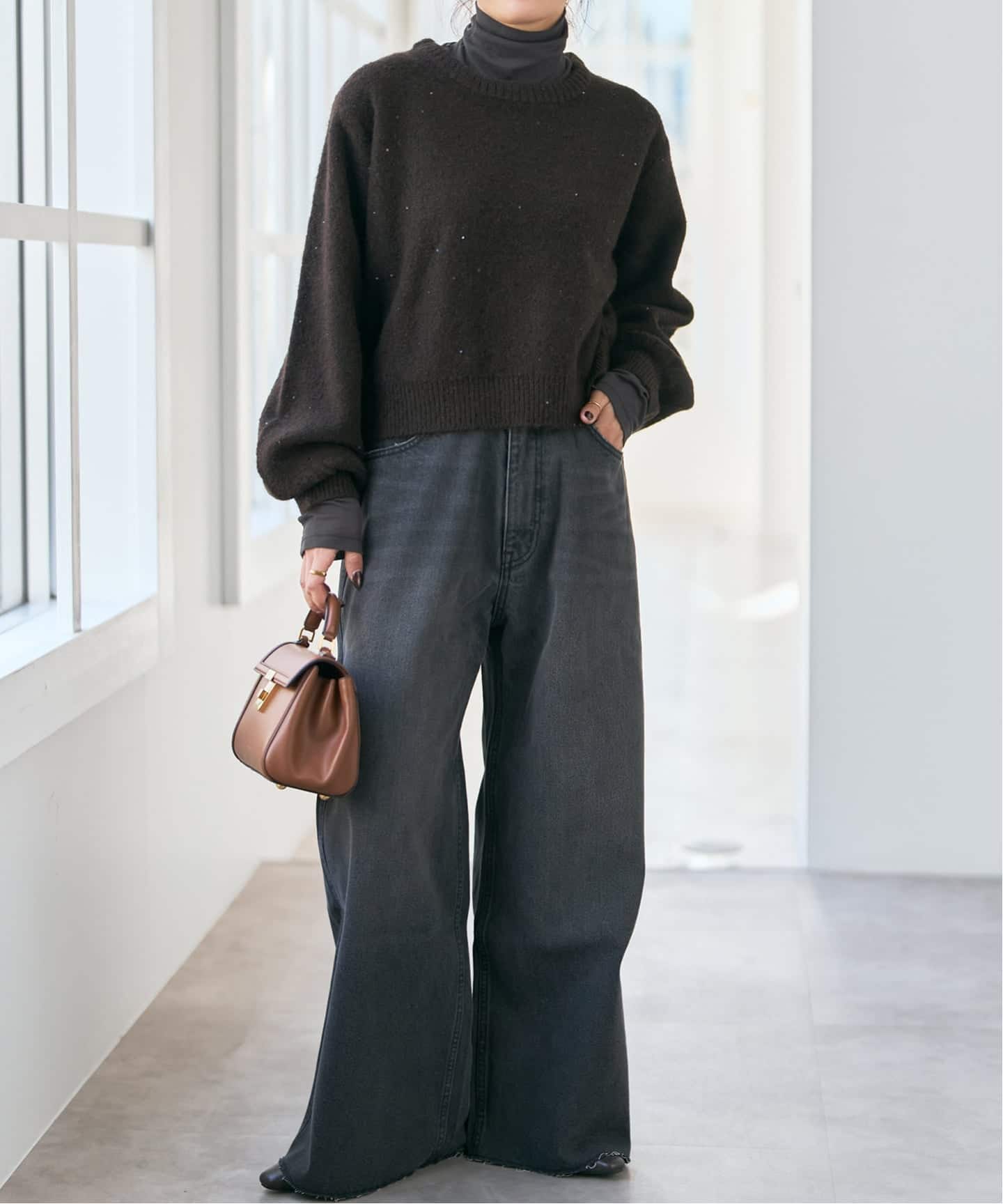 新色有り / 追加2》シアーハイネックプルオーバー（Tシャツ