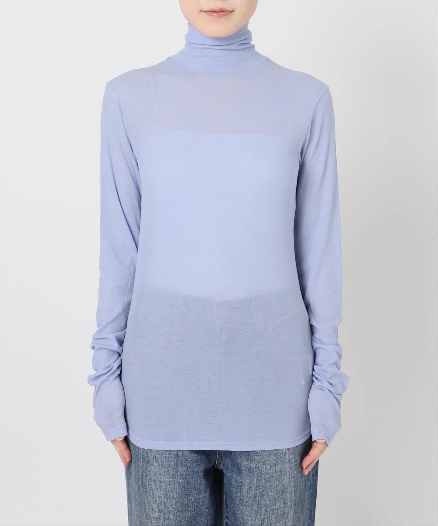 新色有り / 追加2》シアーハイネックプルオーバー（Tシャツ