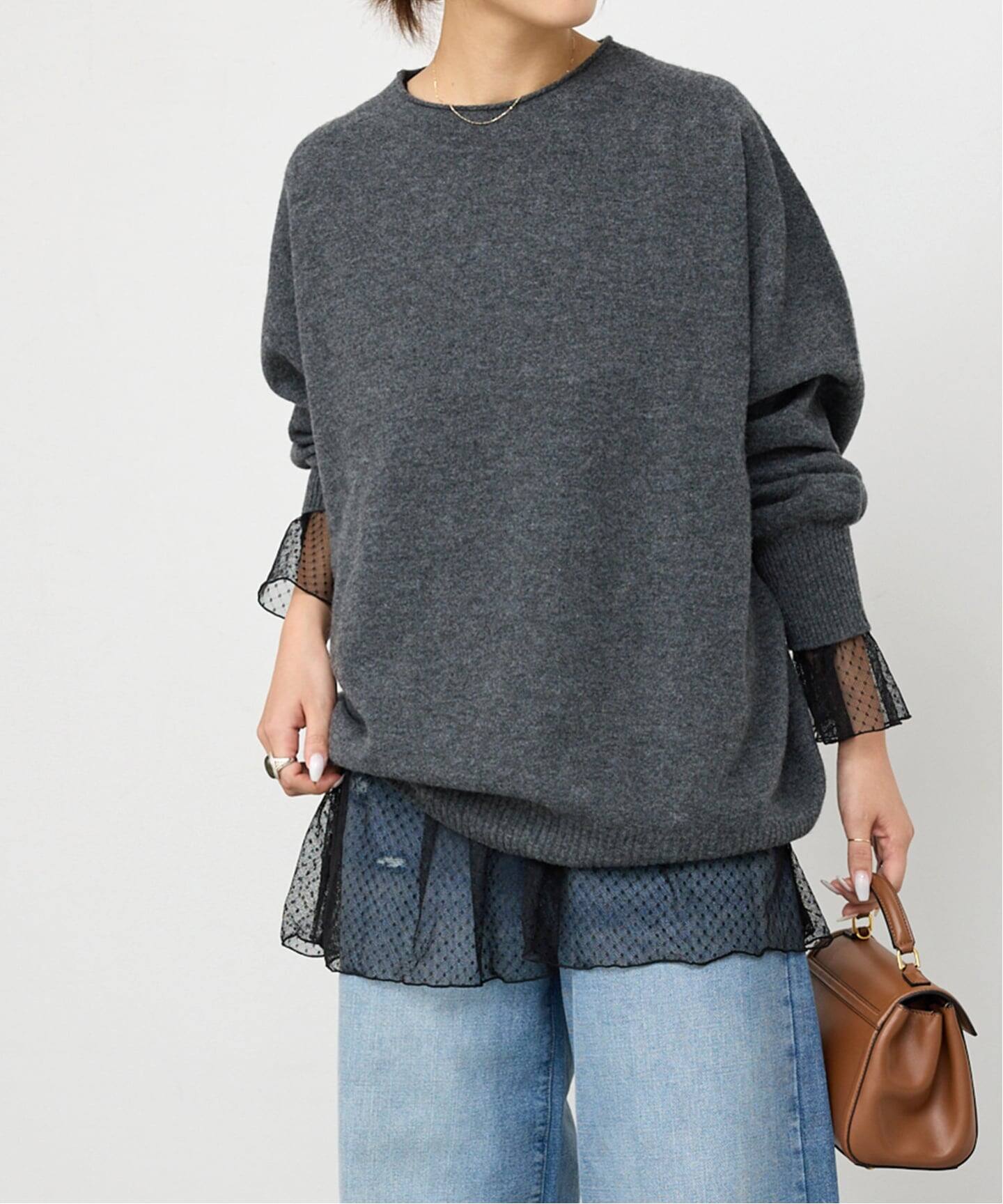 チュールドットチュニックプルオーバー（Tシャツ／カットソー）｜Spick
