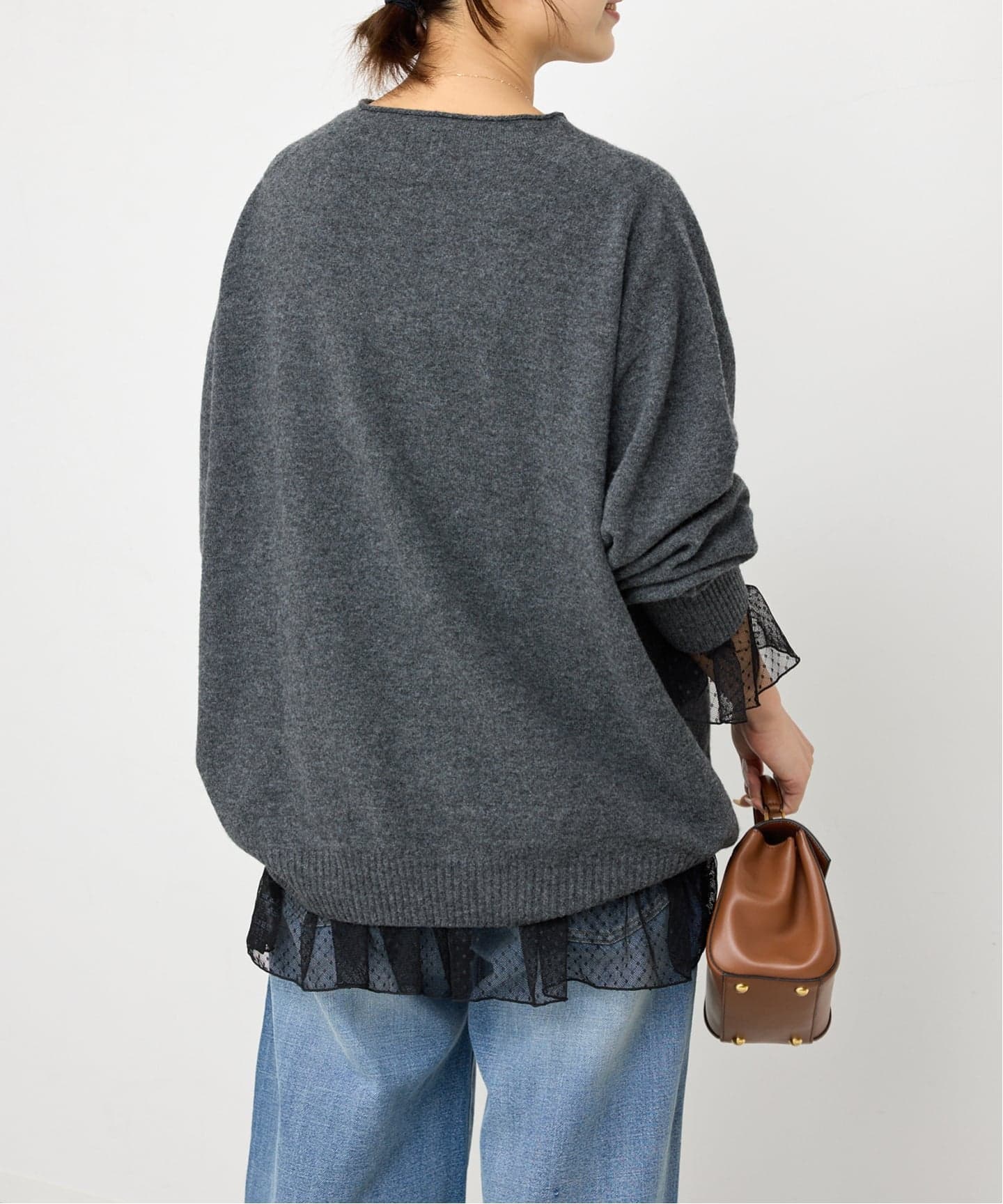 予約》チュールドットチュニックプルオーバー（Tシャツ