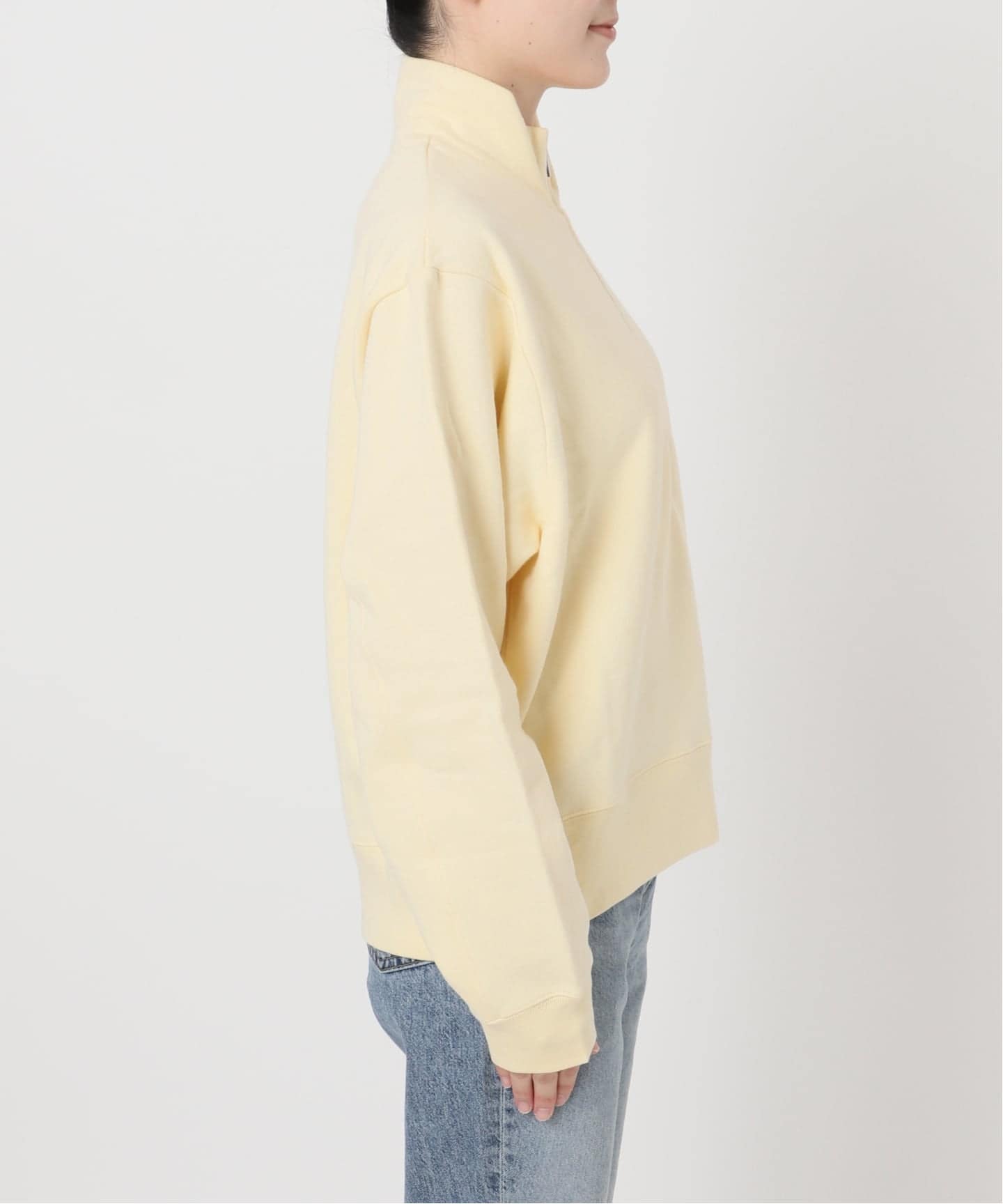 ブラッシュドテリーハーフジッププルオーバー（Tシャツ／カットソー