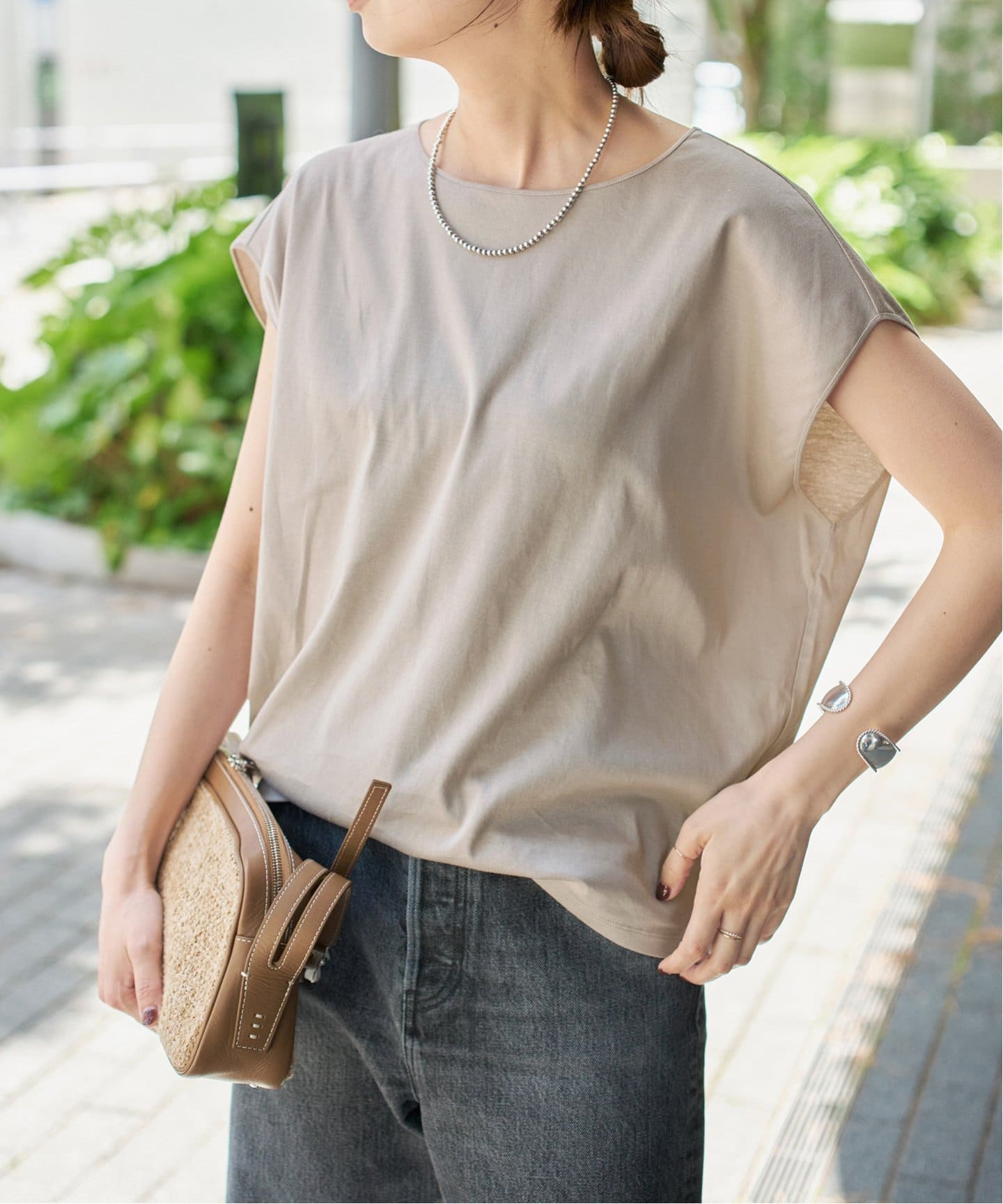 スピックアンドスパン　汗染み防止　コクーンシルエットTシャツ　新品　spick 汗ジミ防止 / コクーンシルエットTシャツ（Tシャツ／カットソー