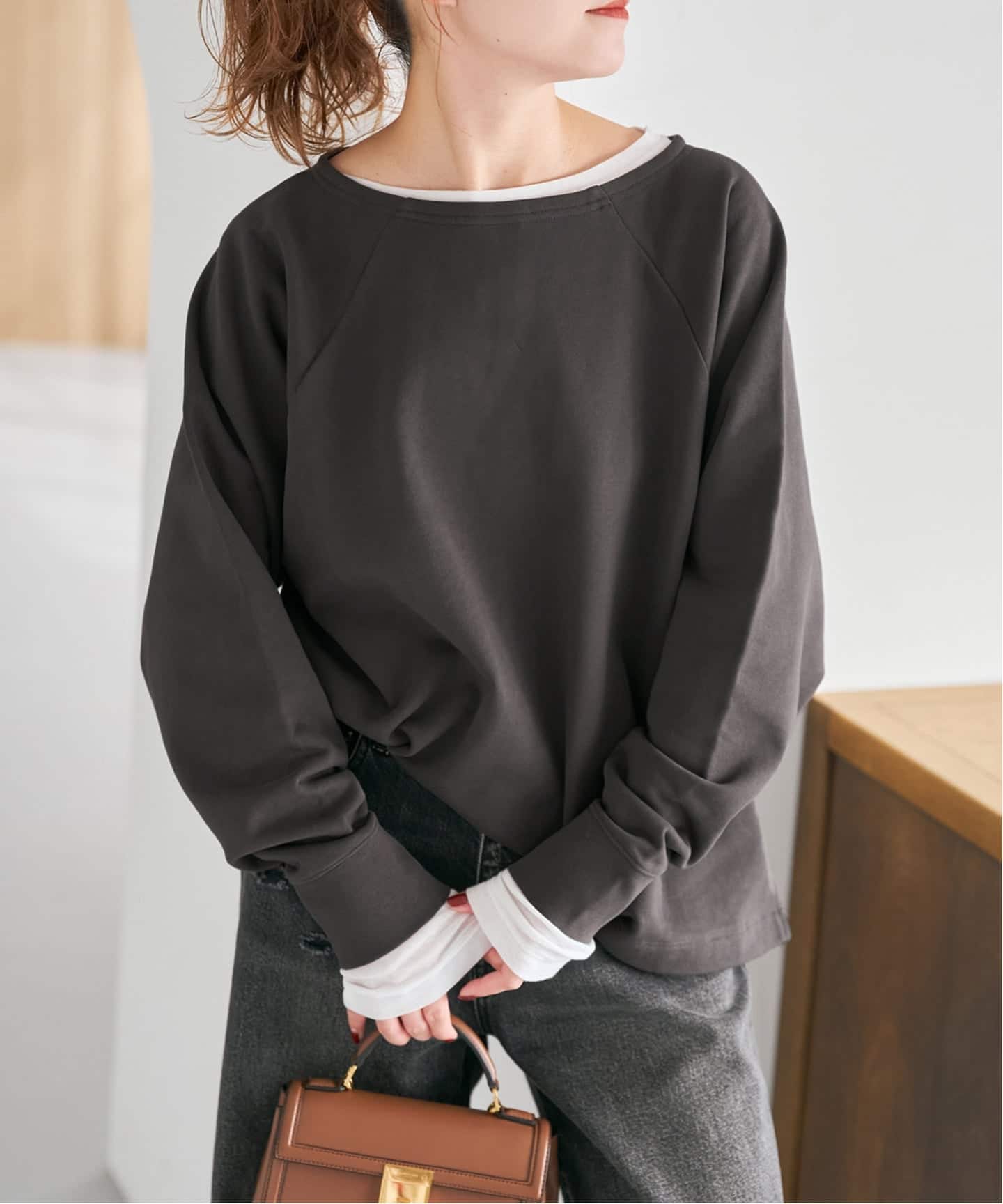 一部店舗+WEB限定》ボートネックワイドプルオーバー（Tシャツ