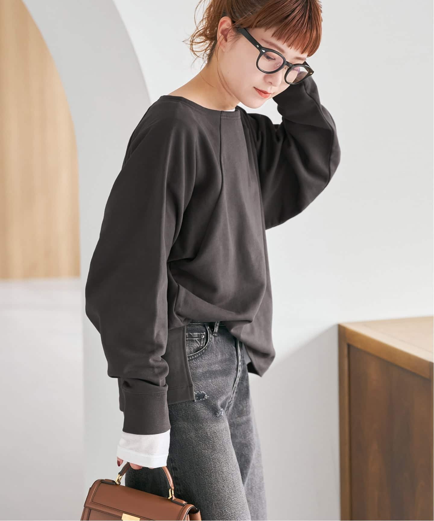 一部店舗+WEB限定》ボートネックワイドプルオーバー（Tシャツ