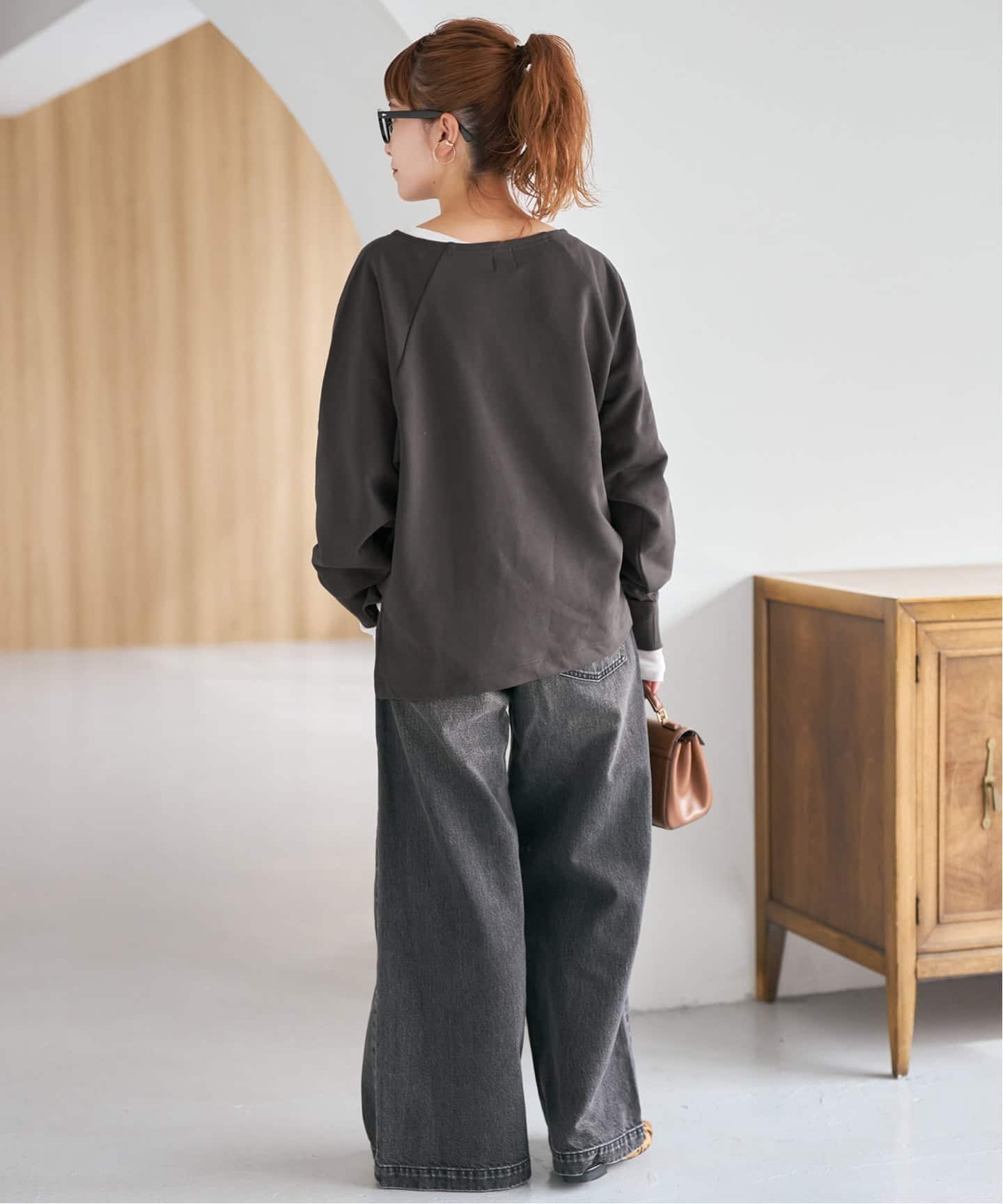 一部店舗+WEB限定》ボートネックワイドプルオーバー（Tシャツ