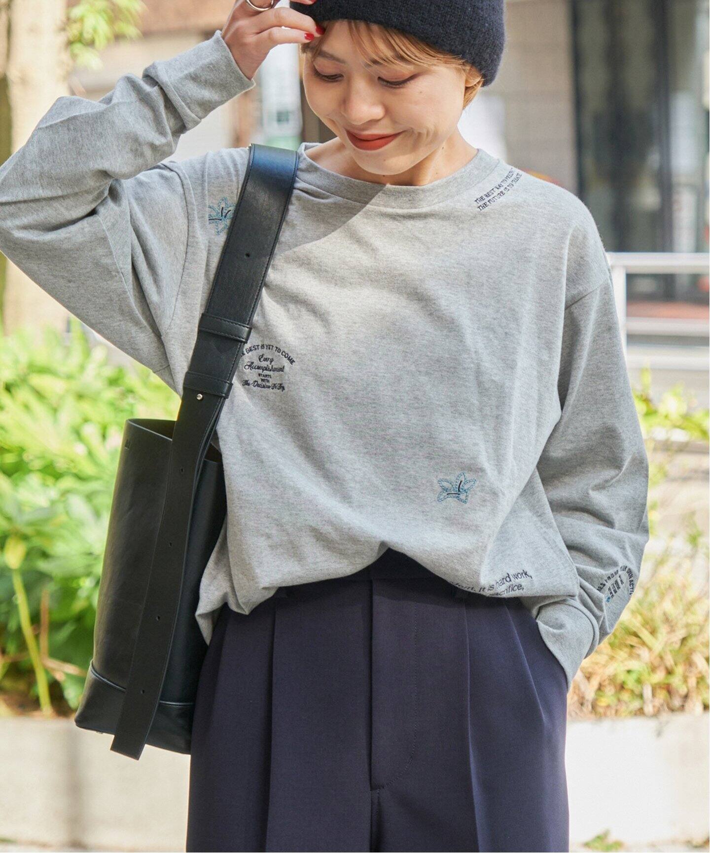 【SALE】Tシャツ コットン エンブロイダリー エンブロイダリーロンT(Tシャツ/カットソー)|Spick and Span