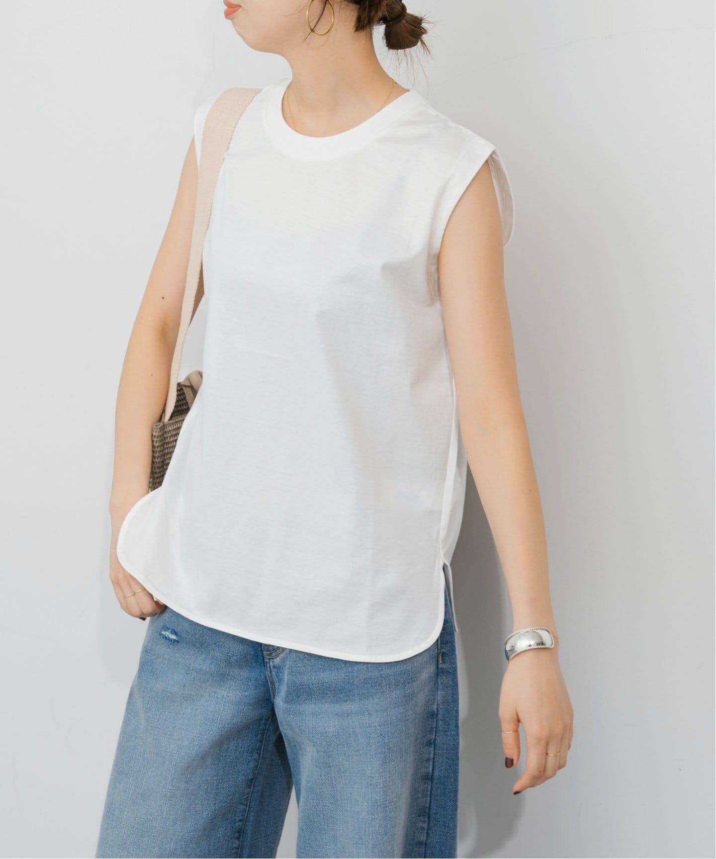 追加》ファインコットンノースリーブプルオーバー（Tシャツ