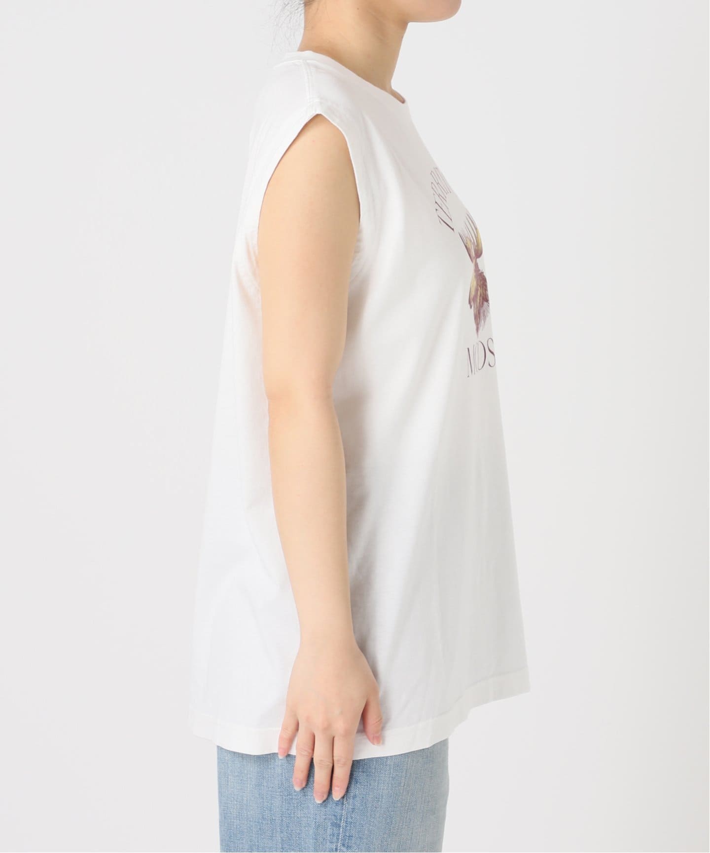 【eLLa】スリーブT　新品★ アニマルロゴスリーブレスT（Tシャツ／カットソー）｜Spick and