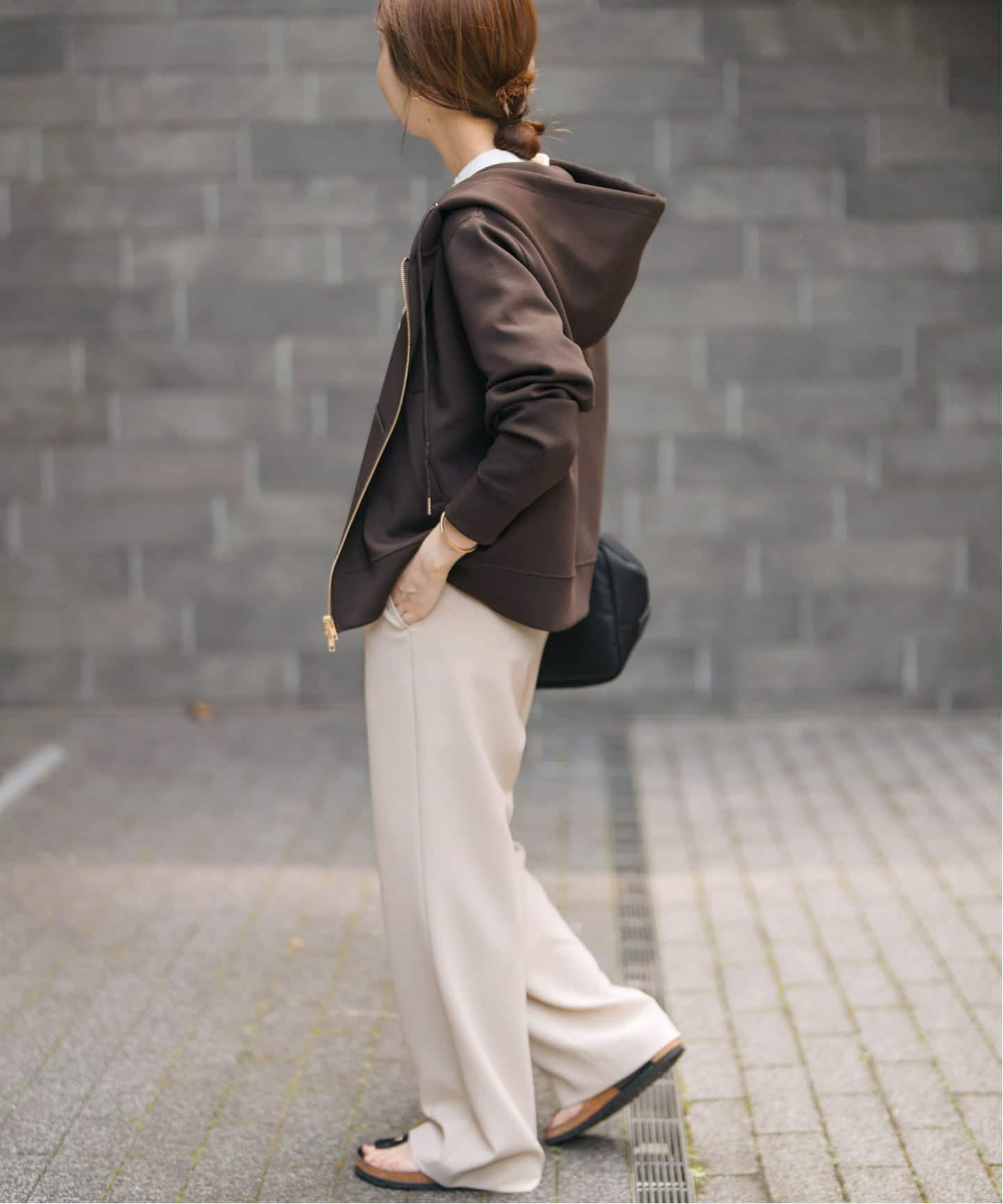Spick and Span ストレッチジップフードパーカー スピック＆スパン Spick & Span 《追加2予約》ストレッチジップ