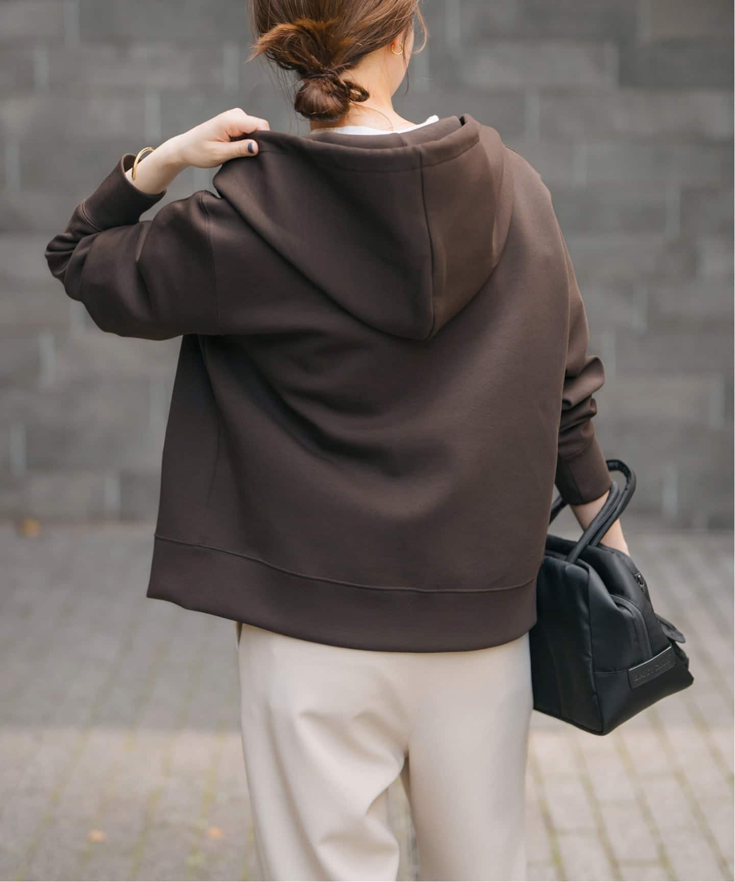 【完売・試着品】Spick and Span ストレッチジップフードパーカー スピック＆スパン Spick & Span 《追加2予約》ストレッチジップ