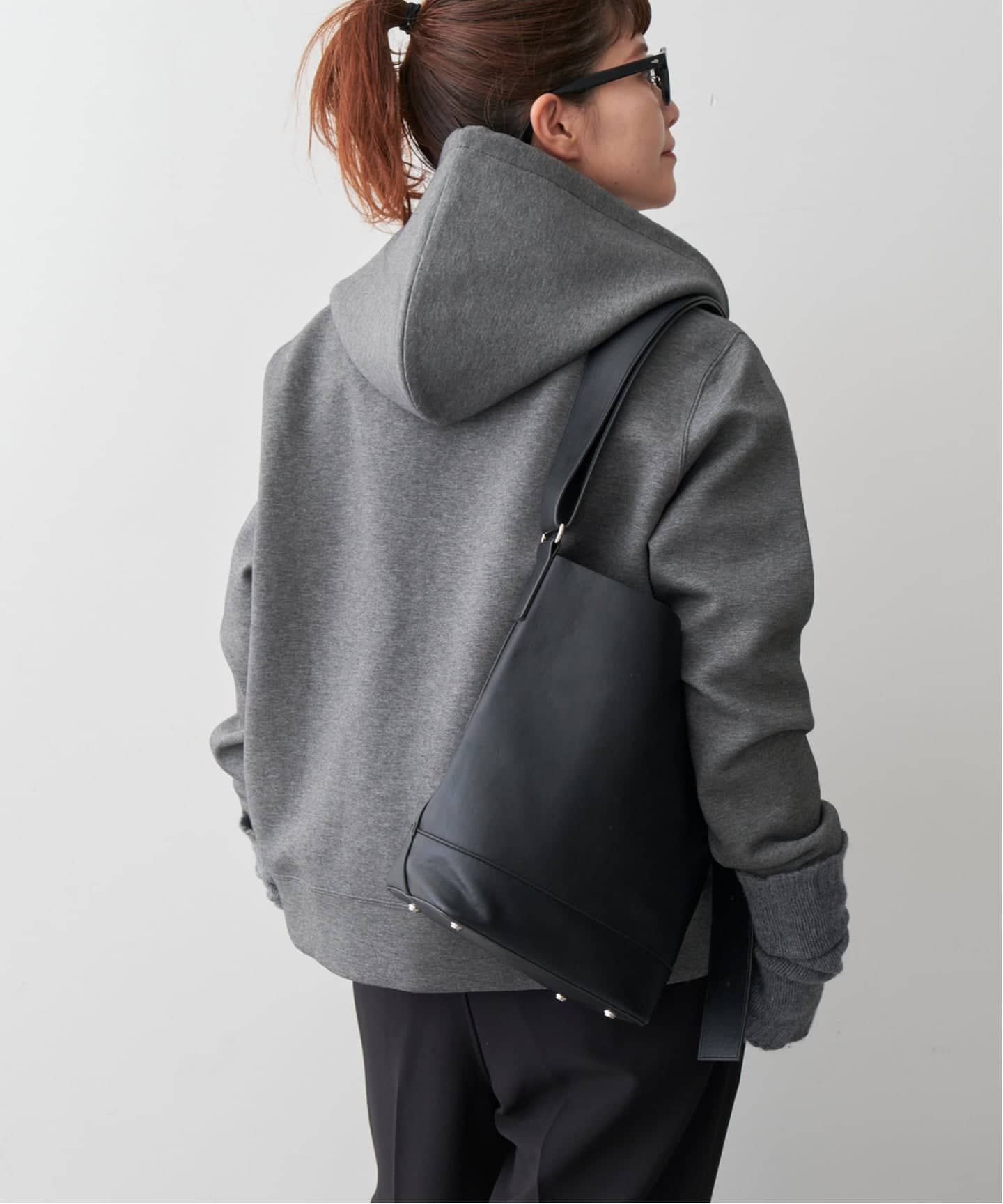 未使用　スピック&スパン　ストレッチジップフードパーカー　グレー 追加5》ストレッチジップフードパーカー（Tシャツ／カットソー