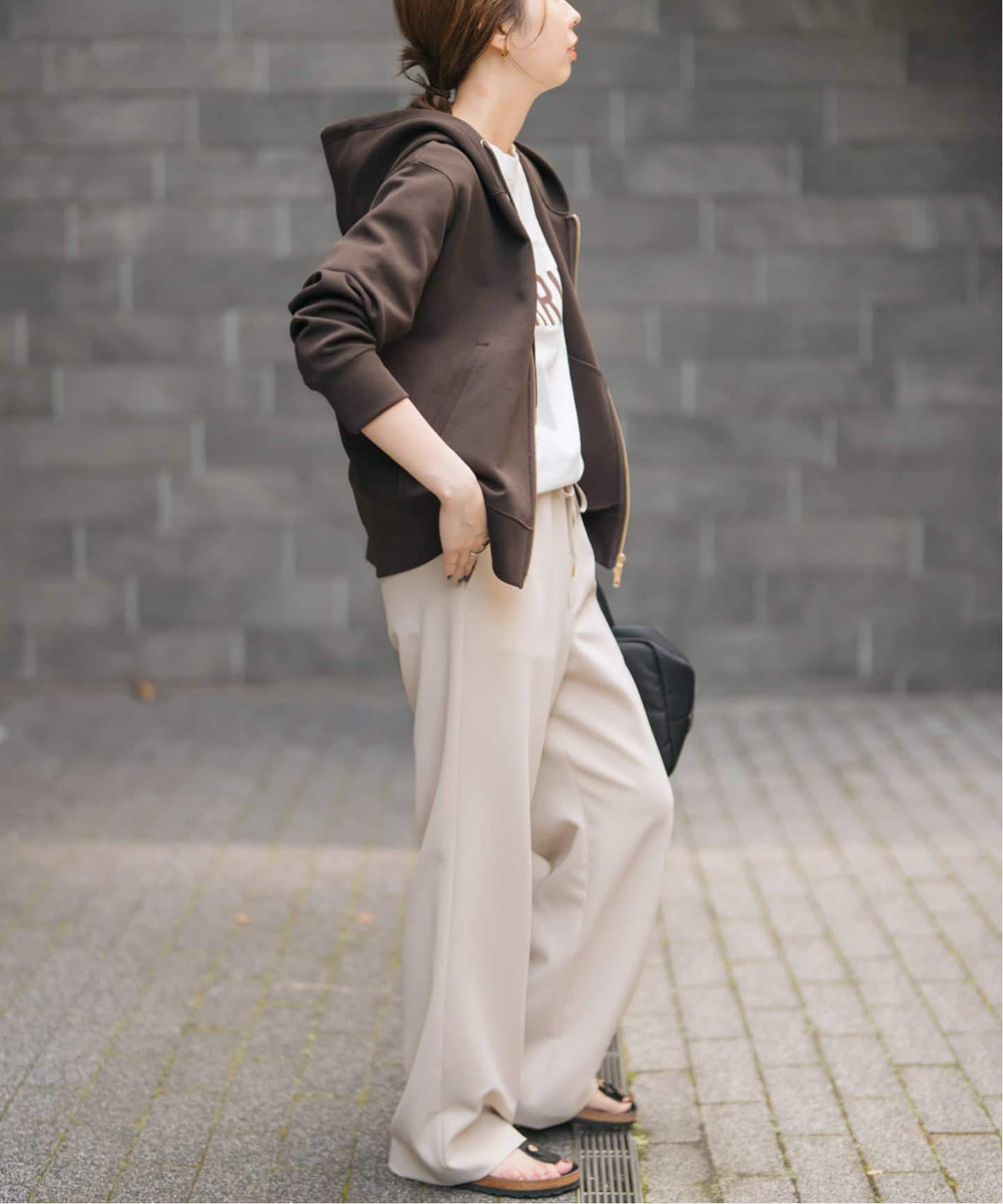 追加5予約》ストレッチジップフードパーカー（Tシャツ／カットソー