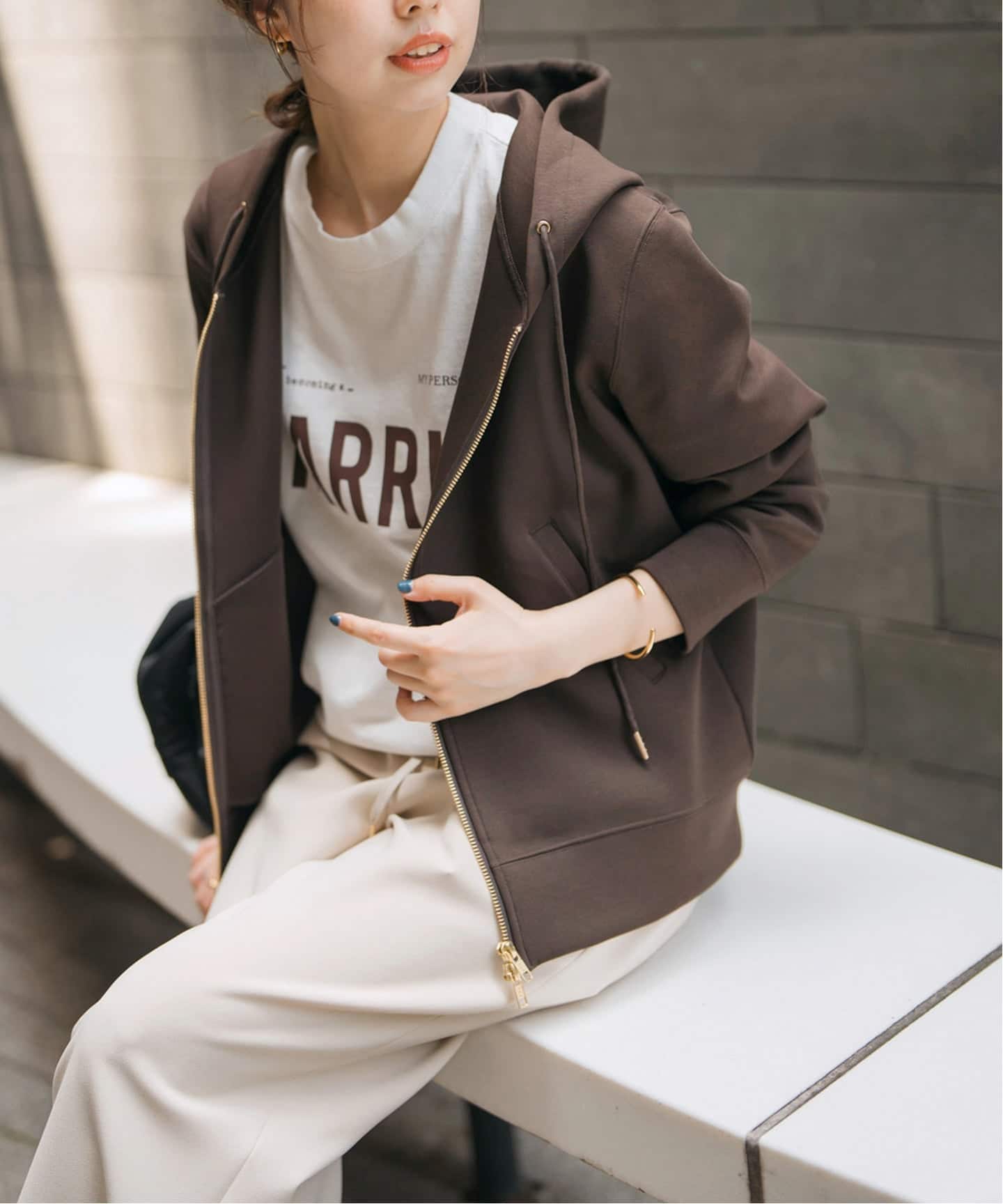 専用です　　スピックアンドスパン　ストレッチジップフードパーカー 追加5予約》ストレッチジップフードパーカー（Tシャツ／カットソー