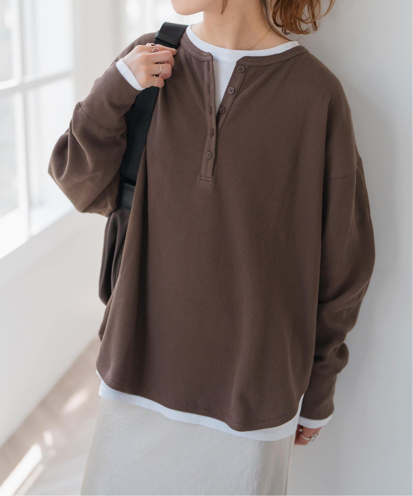 追加予約》2枚SETヘンリーネックプルオーバー（Tシャツ