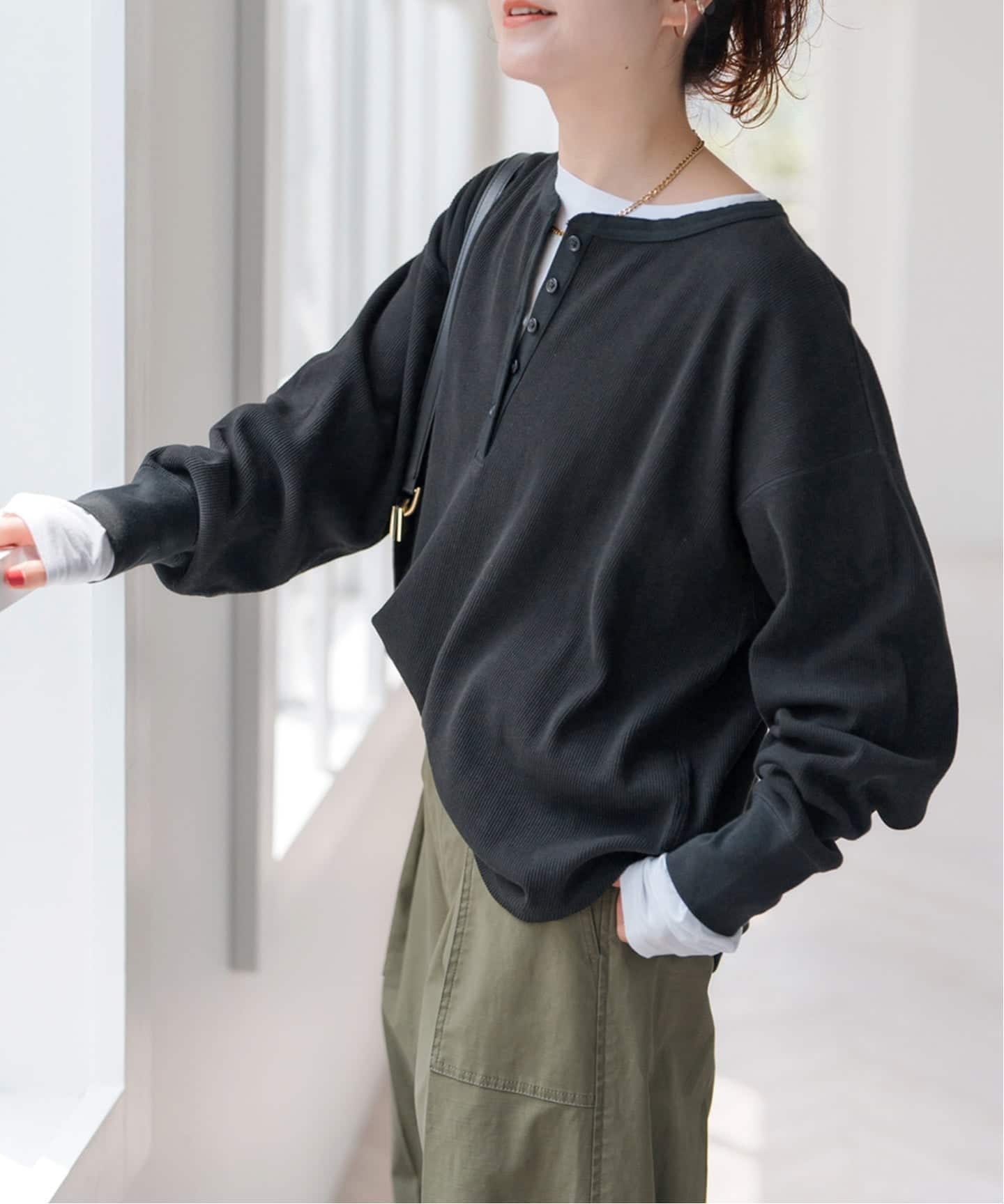 新品　未使用　Spick and Span 2枚SETヘンリーネックプルオーバー 追加》2枚SETヘンリーネックプルオーバー | スピック＆スパン