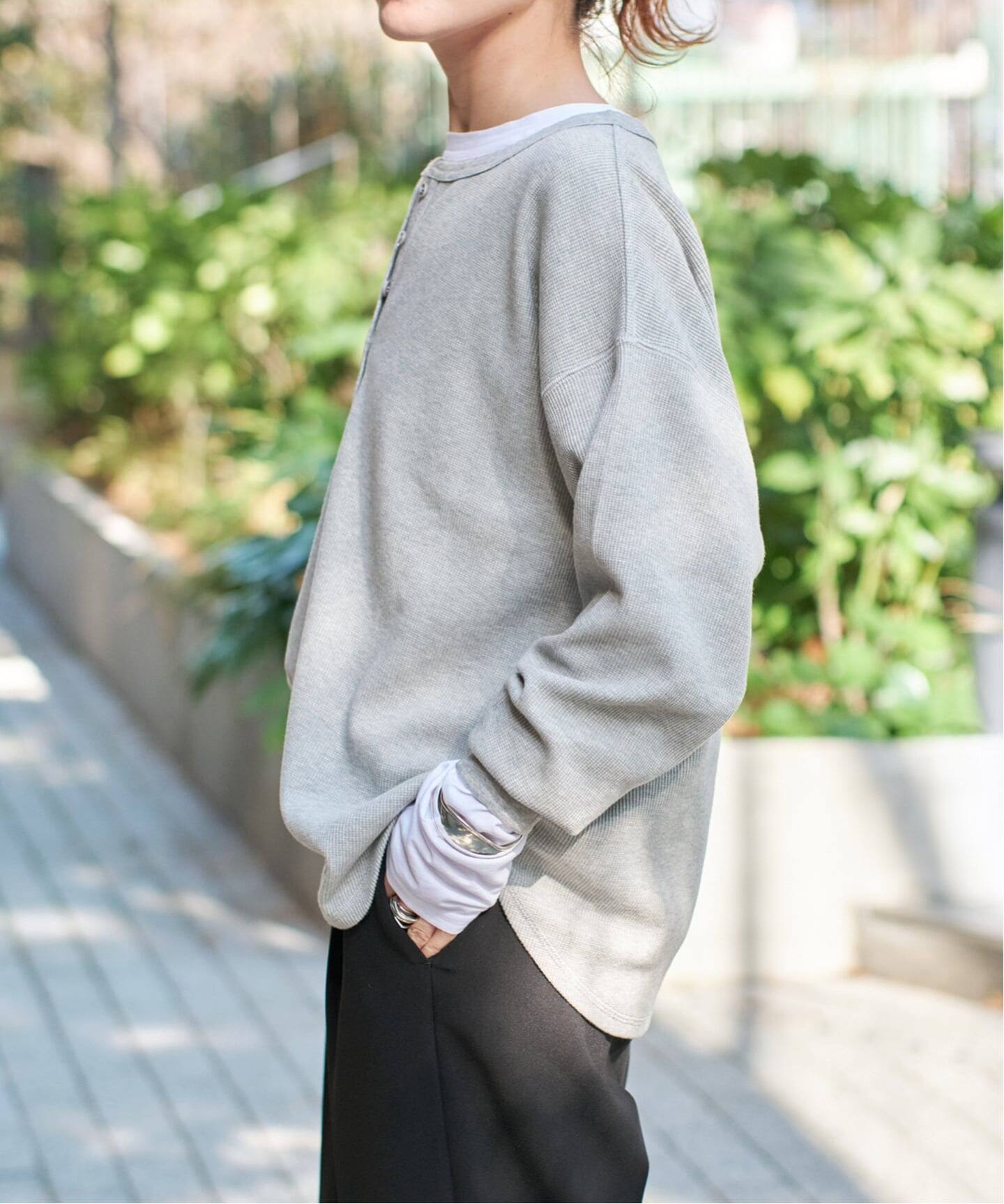 【新品タグ付】Spick and Span 2枚SETヘンリーネックプルオーバー Spick & Span｜《追加3WEB限定予約》2枚SETヘンリーネックプル