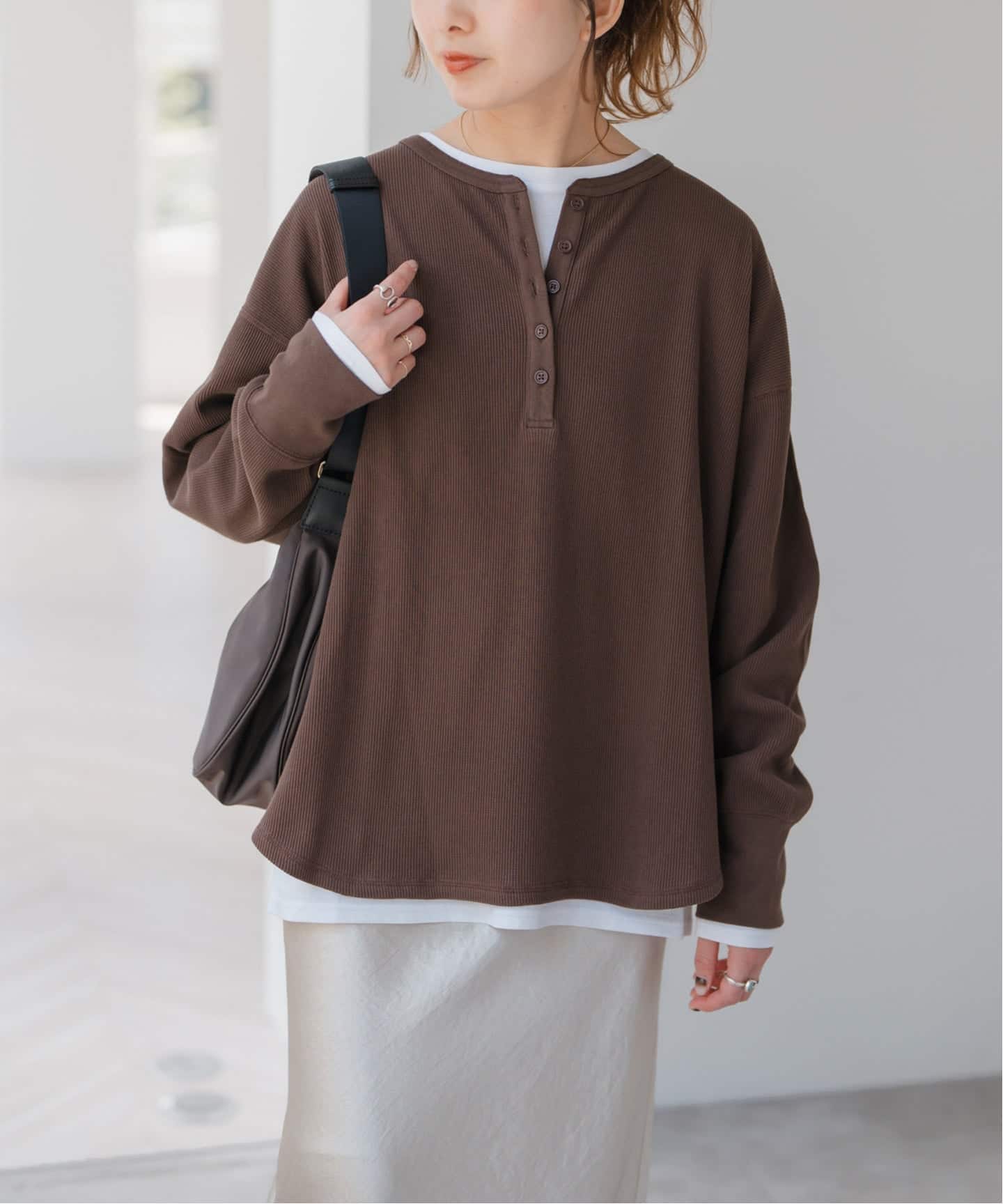 WEB限定 / 追加3》2枚SETヘンリーネックプルオーバー（Tシャツ