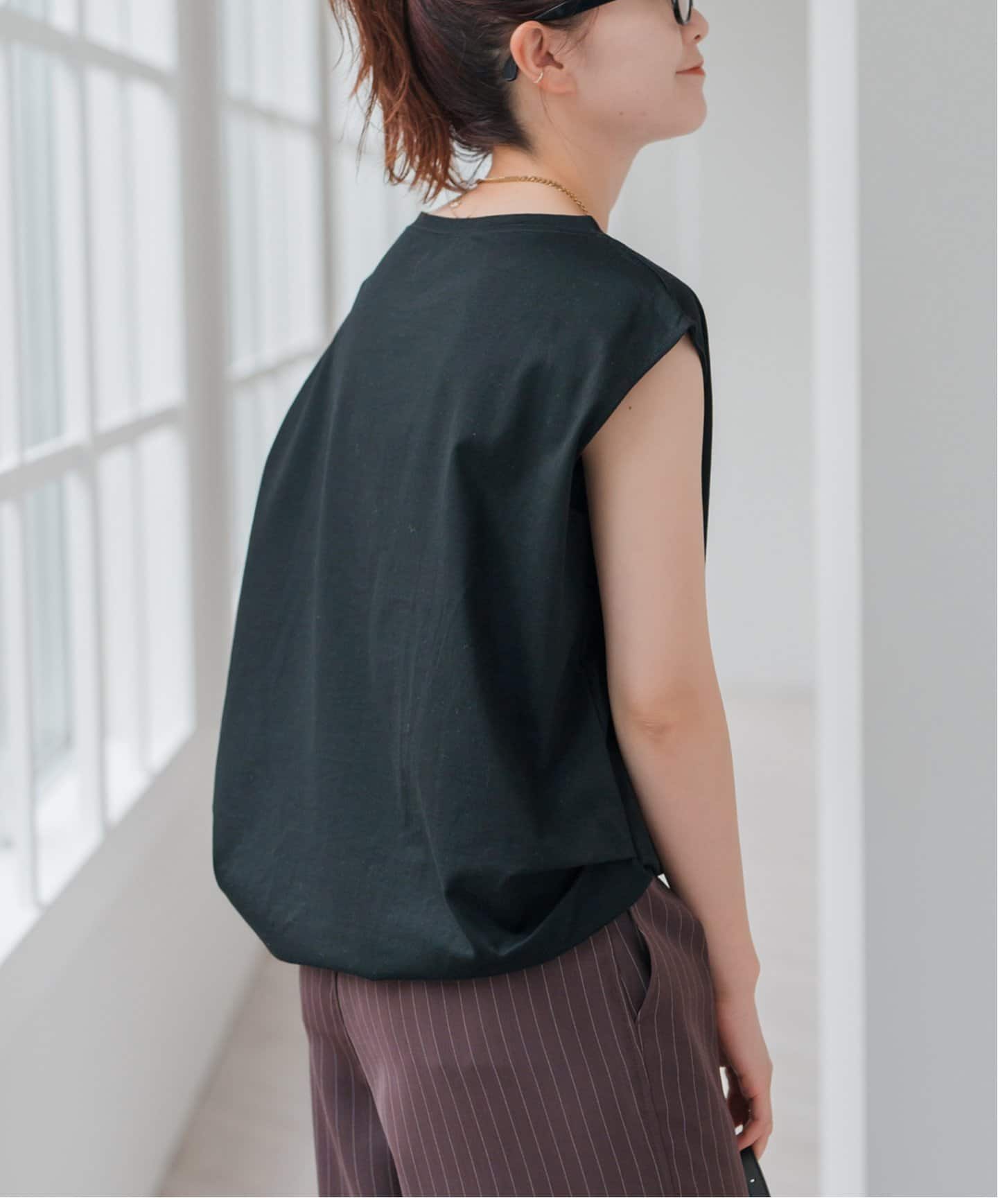 スピックアンドスパン RADIEUSE フレンチT ノースリーブ グレー フリー Spick & Span（スピックアンドスパン）の「RADIEUSE フレンチT