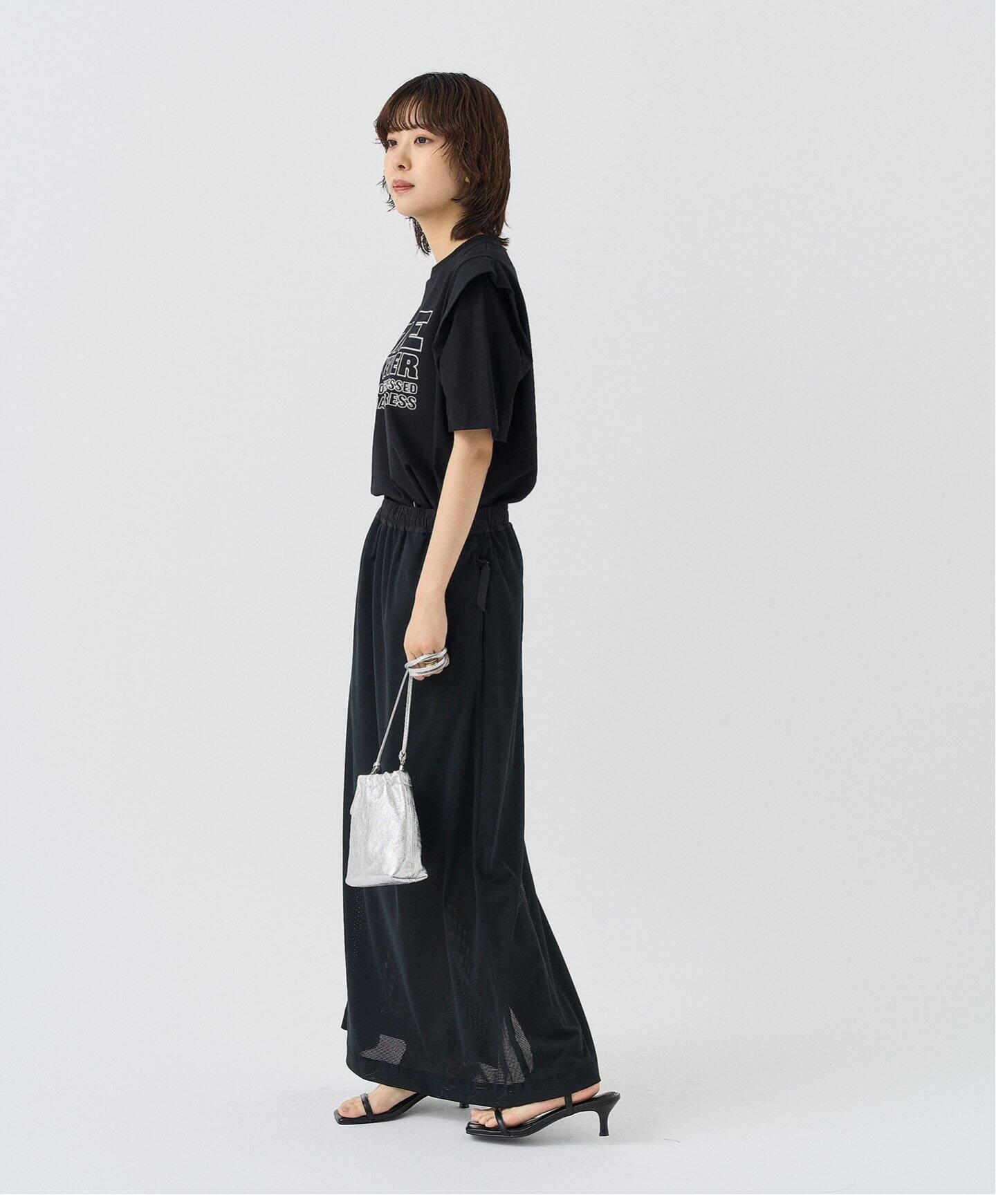 新品未使用☆HARDYNOIRパワーショルダーロンTEE：カットソー　ブラック 追加》Shoulder Tuke Tシャツ（Tシャツ／カットソー）｜HARDY NOIR