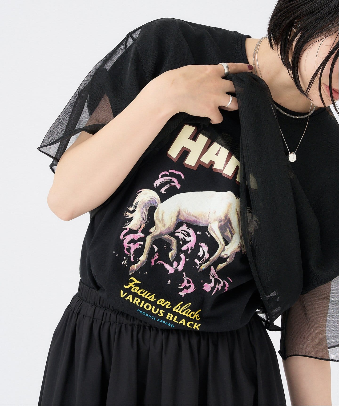 美品‼️HARDY NOIR アルディー ノアール Tシャツ Horse Print Tシャツ（Tシャツ／カットソー）｜HARDY NOIR