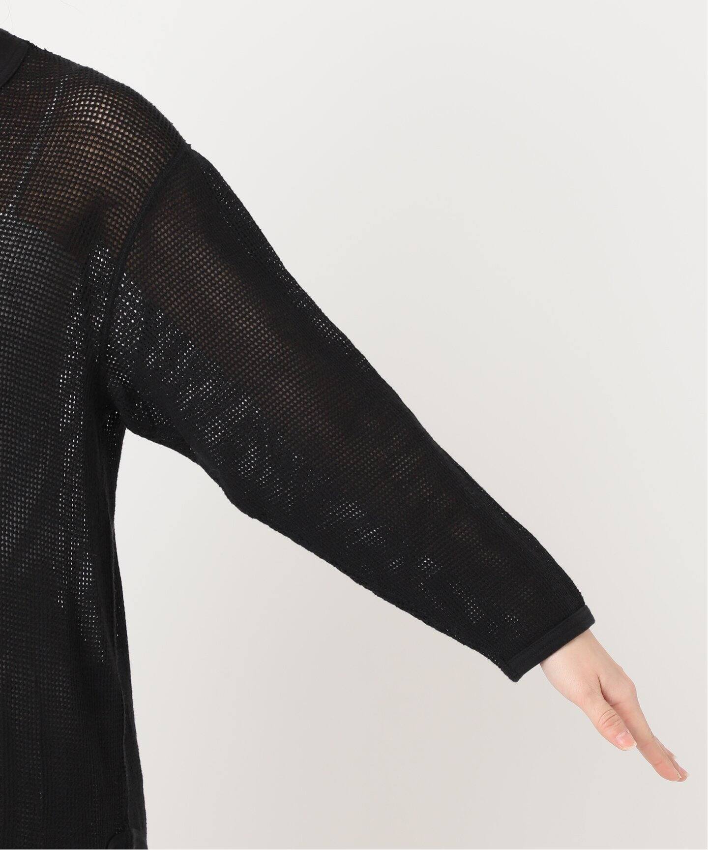 PHEENY Basket mesh lace up L/S PS25- CS14：カットソー（Tシャツ