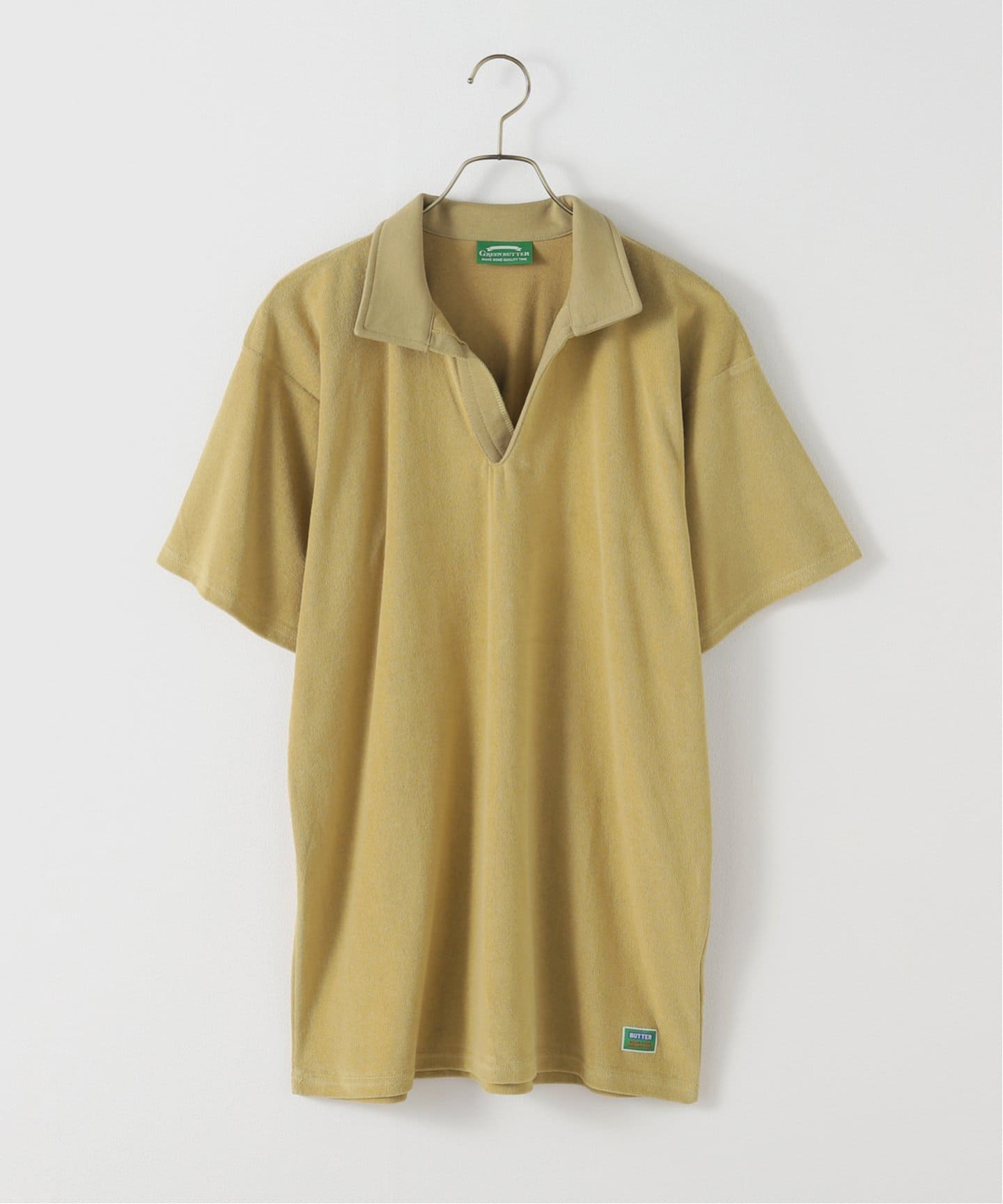 GREEN BUTTER/グリーンバター Open collar Dress（Tシャツ