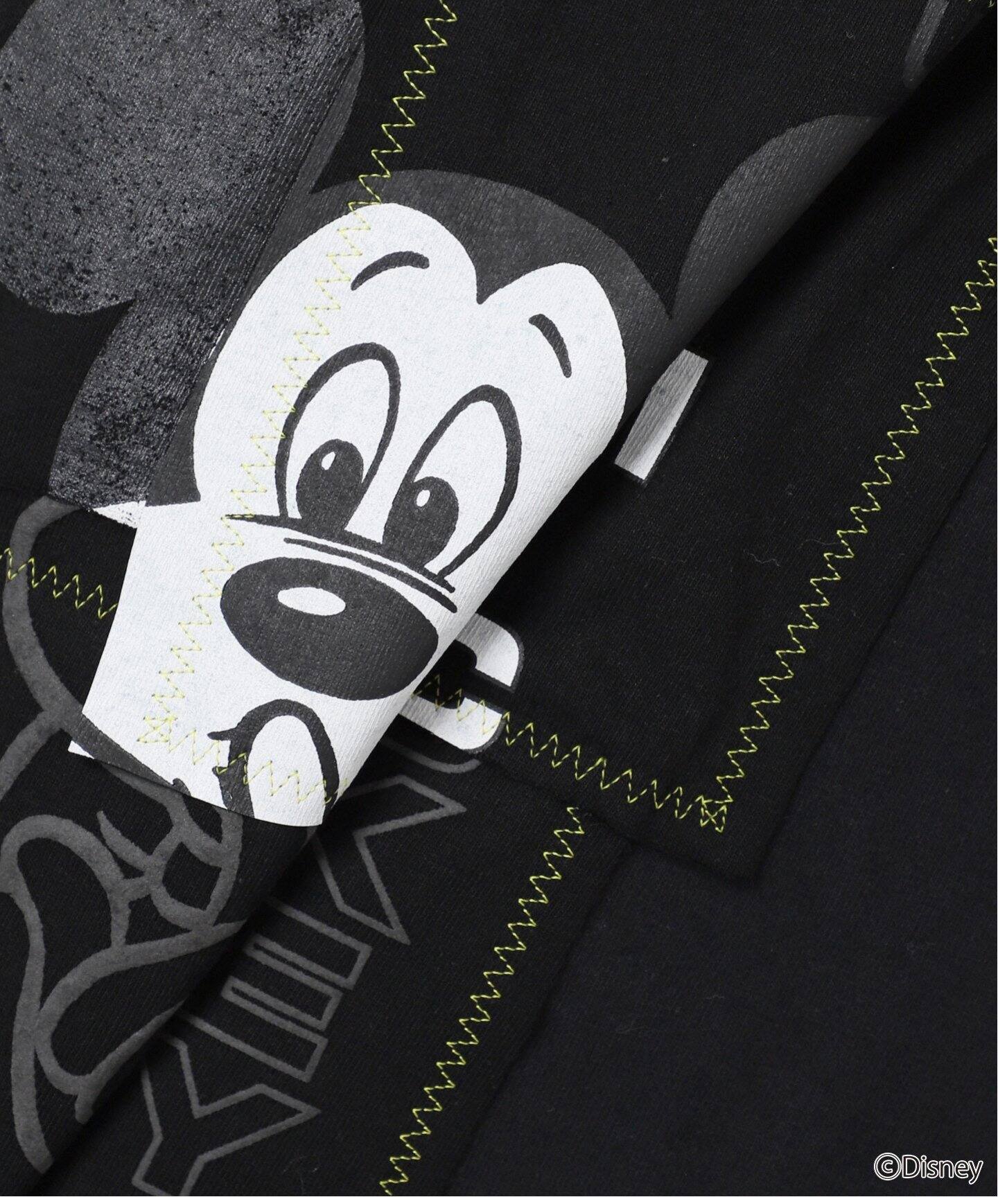 WIFFLE/ウィッフル】別注 パッチワーク ミッキー スウェット