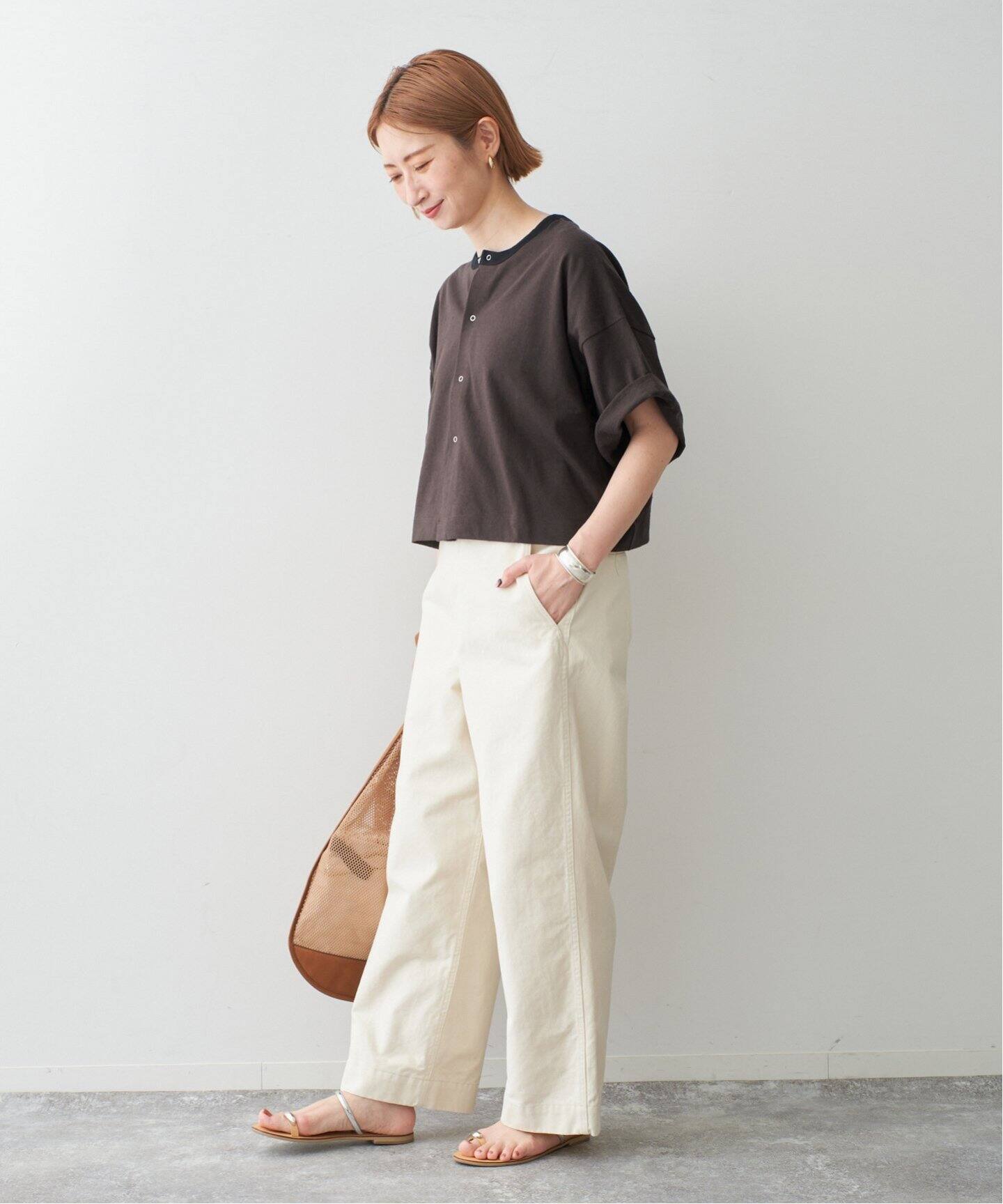 専用 CURRENTAGE バスクシャツ カレンテージ CURRENTAGE / カレンテージ S/S TOPS(Tシャツ/カットソー