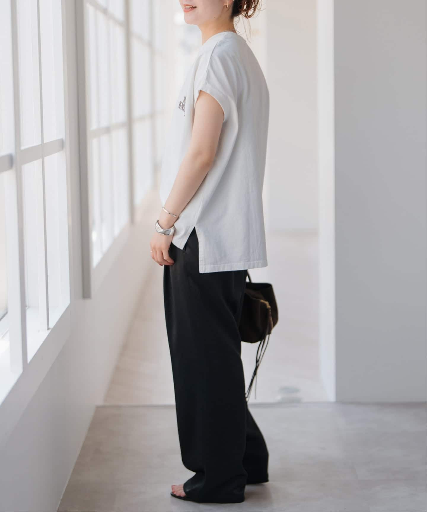 レディース　upper hights　アッパーハイツ　BIG NO SLEEVE TEE　Tシャツ　252CW0302BRW upper hights / BIG NO SLEEVE TEE