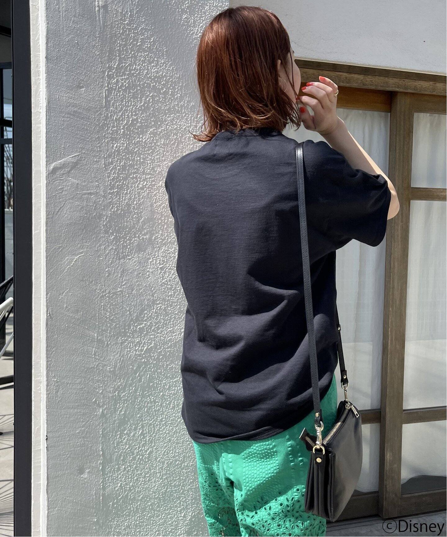 スピックアンドスパン ウィッフル MICKY パッチワーク Tシャツ グレー WIFFLE / ウィッフル】 別注 MickeyパッチワークTee | スピック