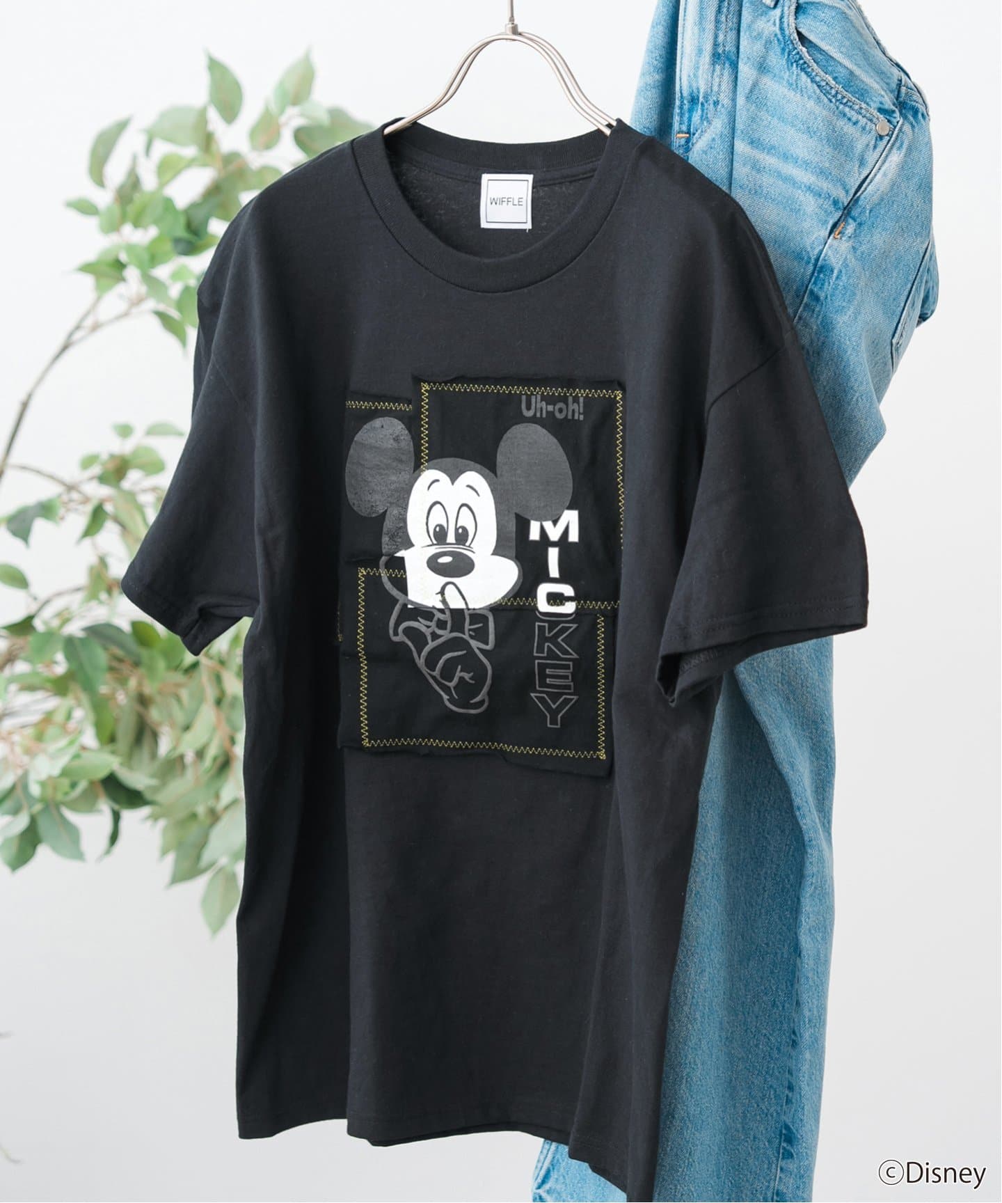 WEB限定追加》WIFFLE / ウィッフル パッチワークMICKY Tee（T