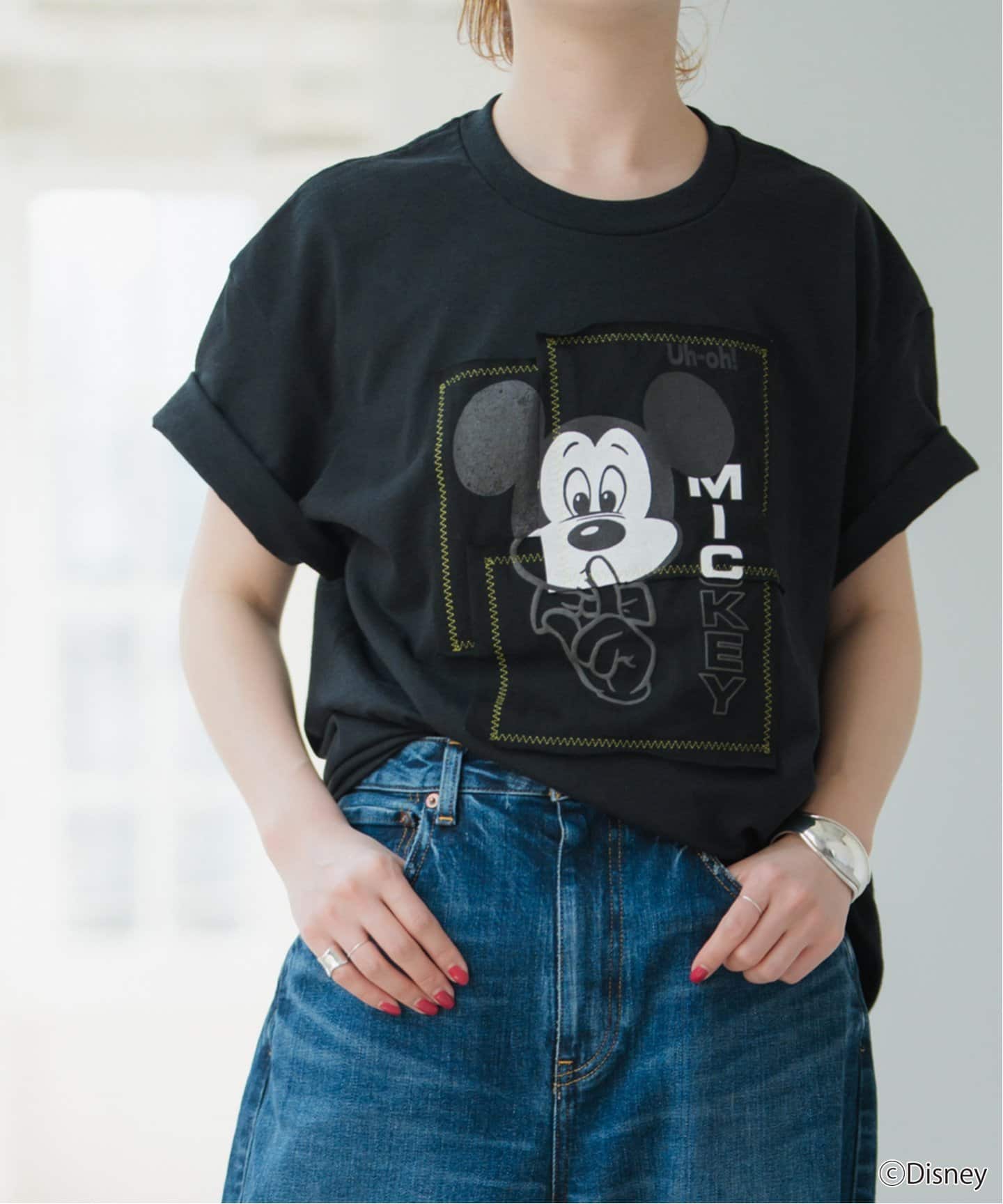 新品 スピックアンドスパン WIFFLE MICKYパッチワーク Tシャツ スピック＆スパン Spick & Span 《追加予約2》WIFFLE
