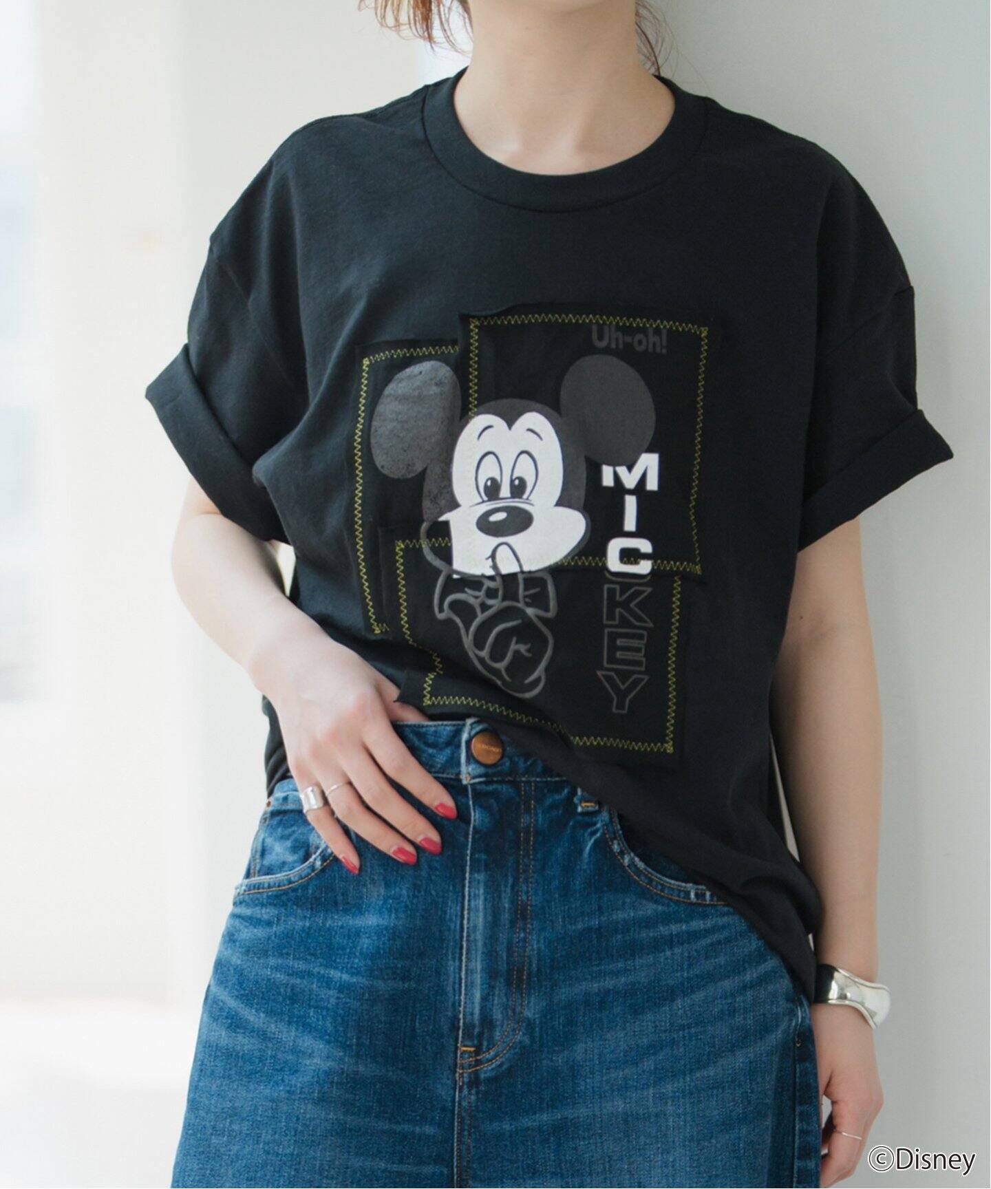 追加》WIFFLE / ウィッフル MICKYパッチワークTee（Tシャツ