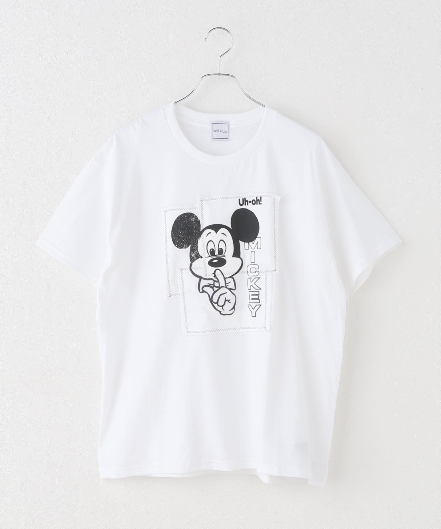 【☆ＳＴＮ－Ａ☆】ウィッフル MICKY パッチワーク Tシャツ Spick & Span｜《WEB限定追加》WIFFLE / ウィッフル パッチ