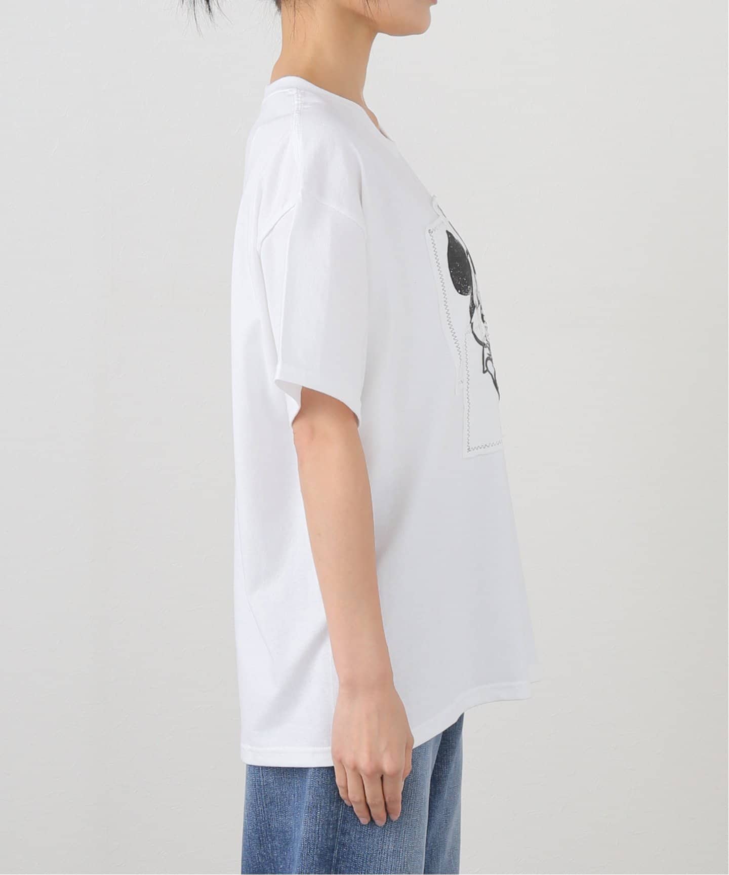 スピックアンドスパン⚫︎wiffle MickeyパッチワークTee 半袖Tシャツ WEB限定追加》WIFFLE / ウィッフル パッチワークMICKY Tee（T