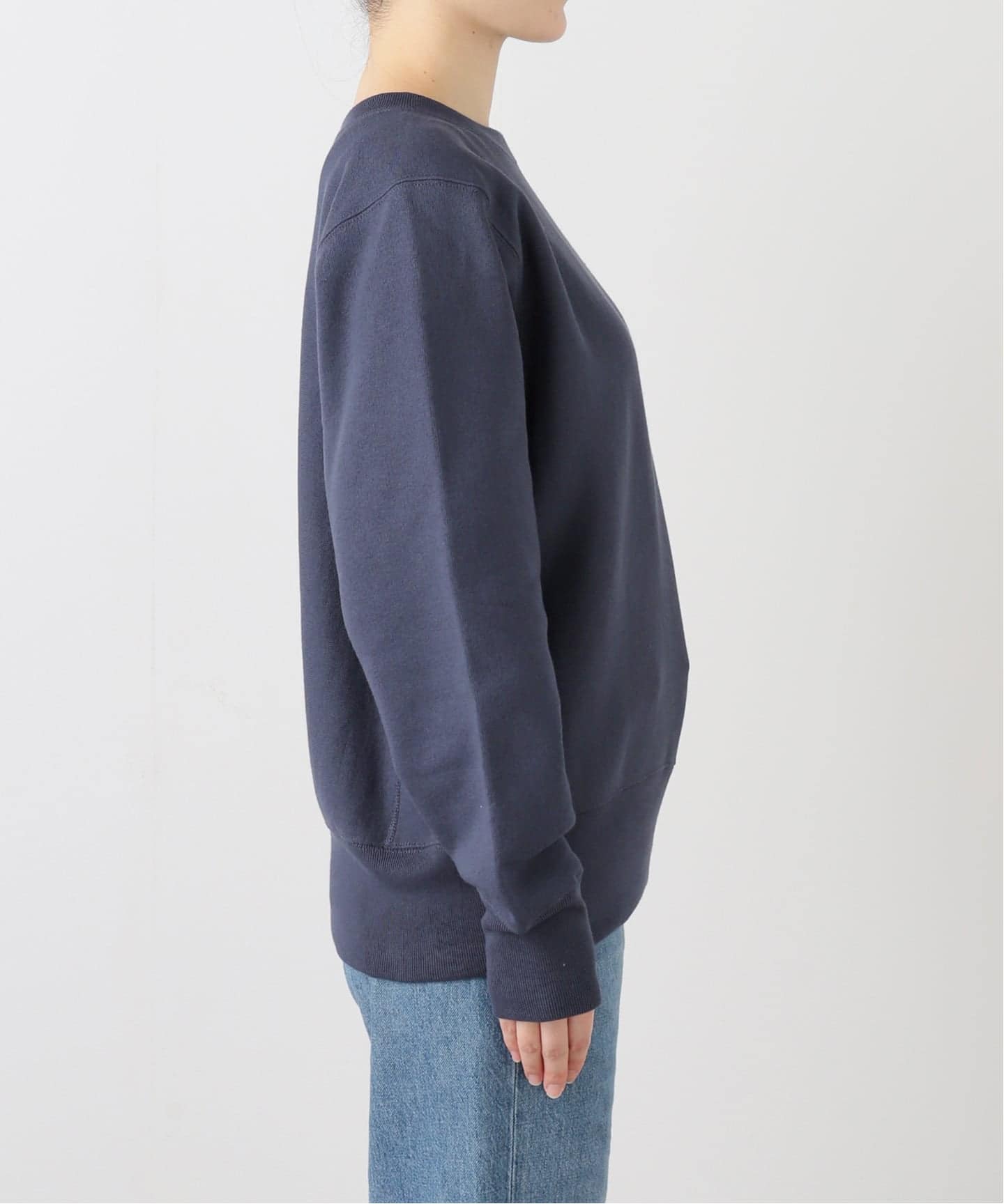 TFW49 クルーネック スウェット ネイビー/グレー WIDE LONG SLEEVE MOCKNECK TEE | TFW49（ティーエフダブリュー