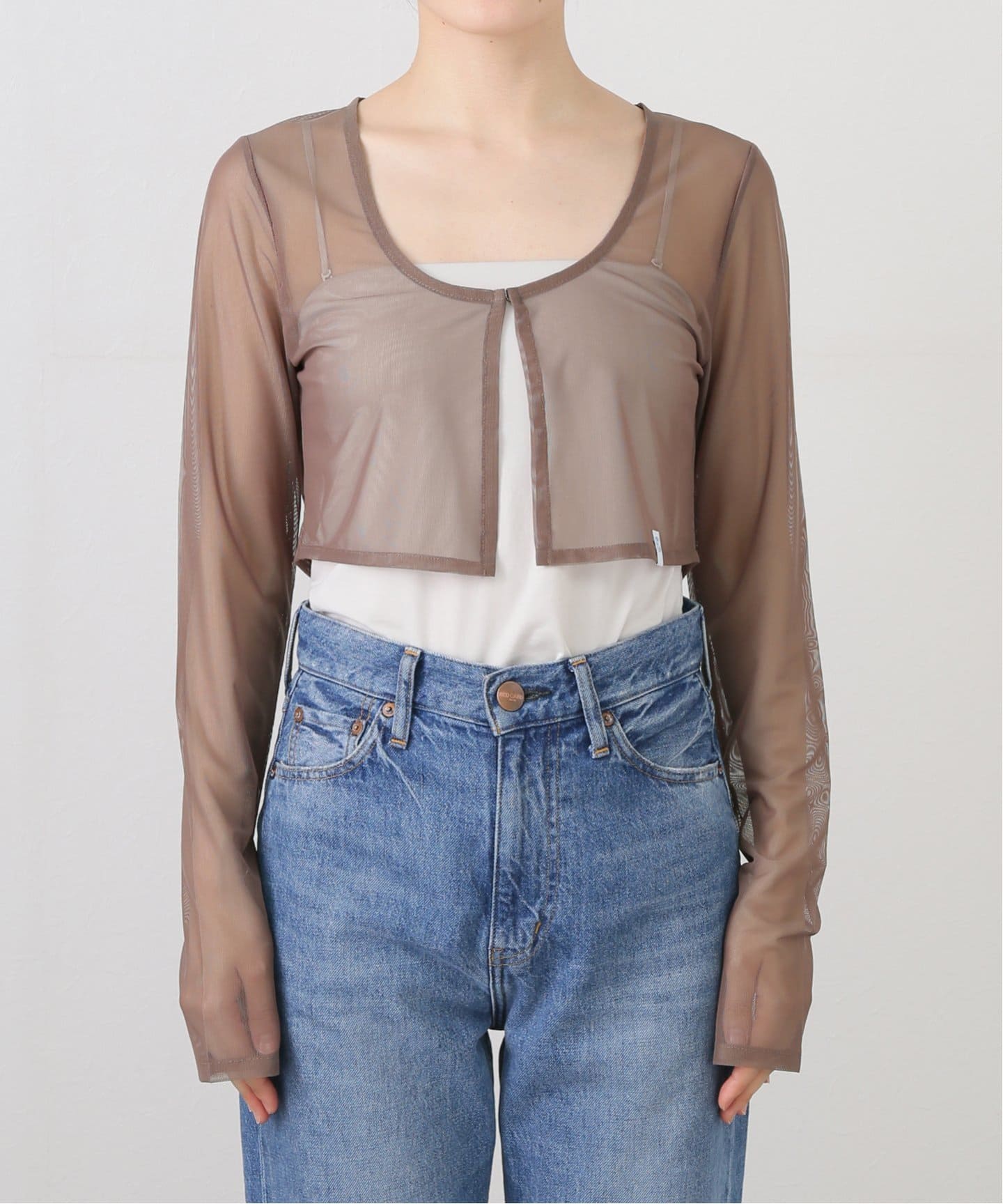 PISCESS/パイシス Solid mesh cardigan（カーディガン）｜Spick
