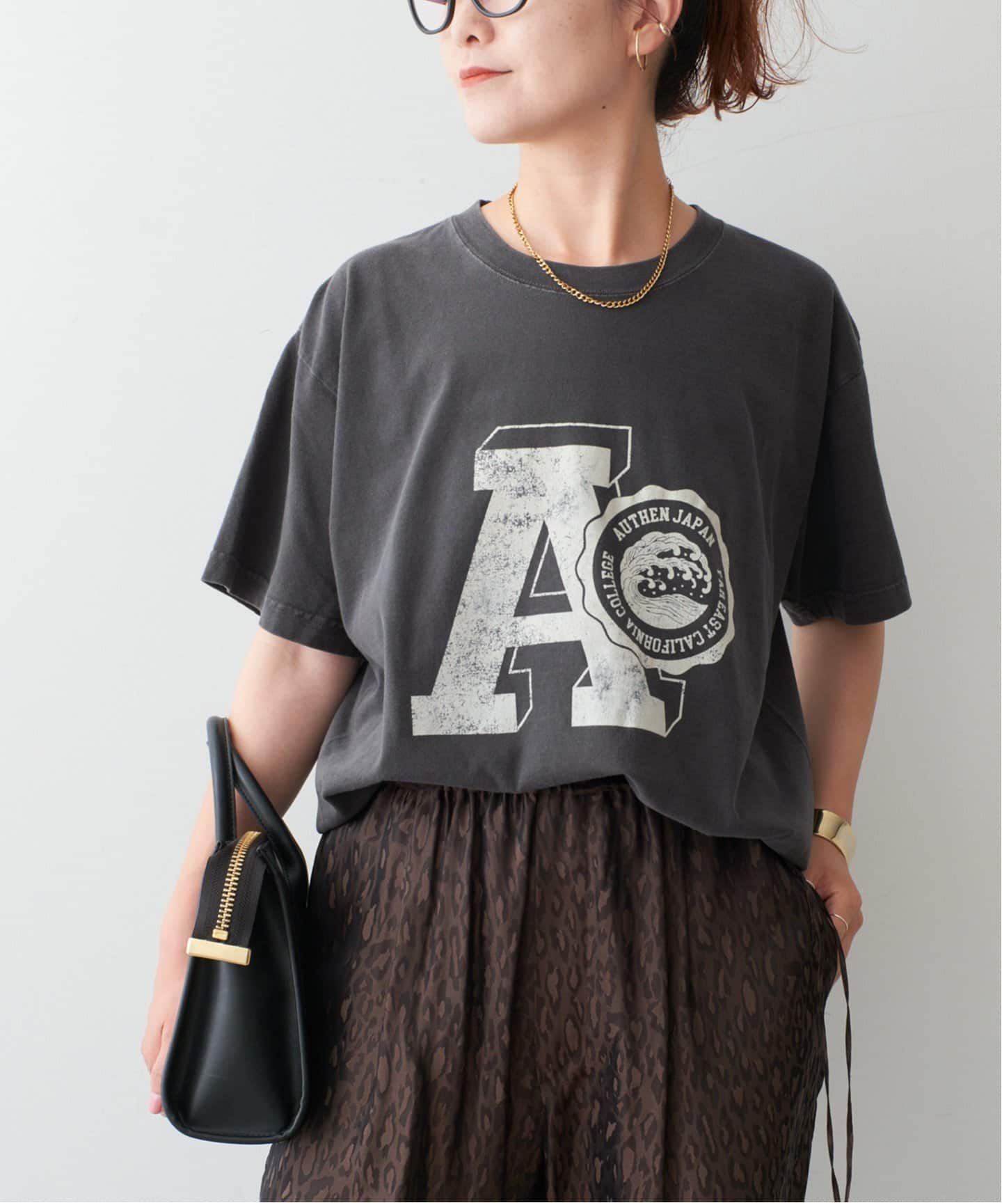 tシャツ AUTHEN / オーセン SS FEC FLOCKY PRINT T-SHIRT レディース AUTHEN / オーセン SS FEC FLOCKY PRINT T-SHIRT（Tシャツ