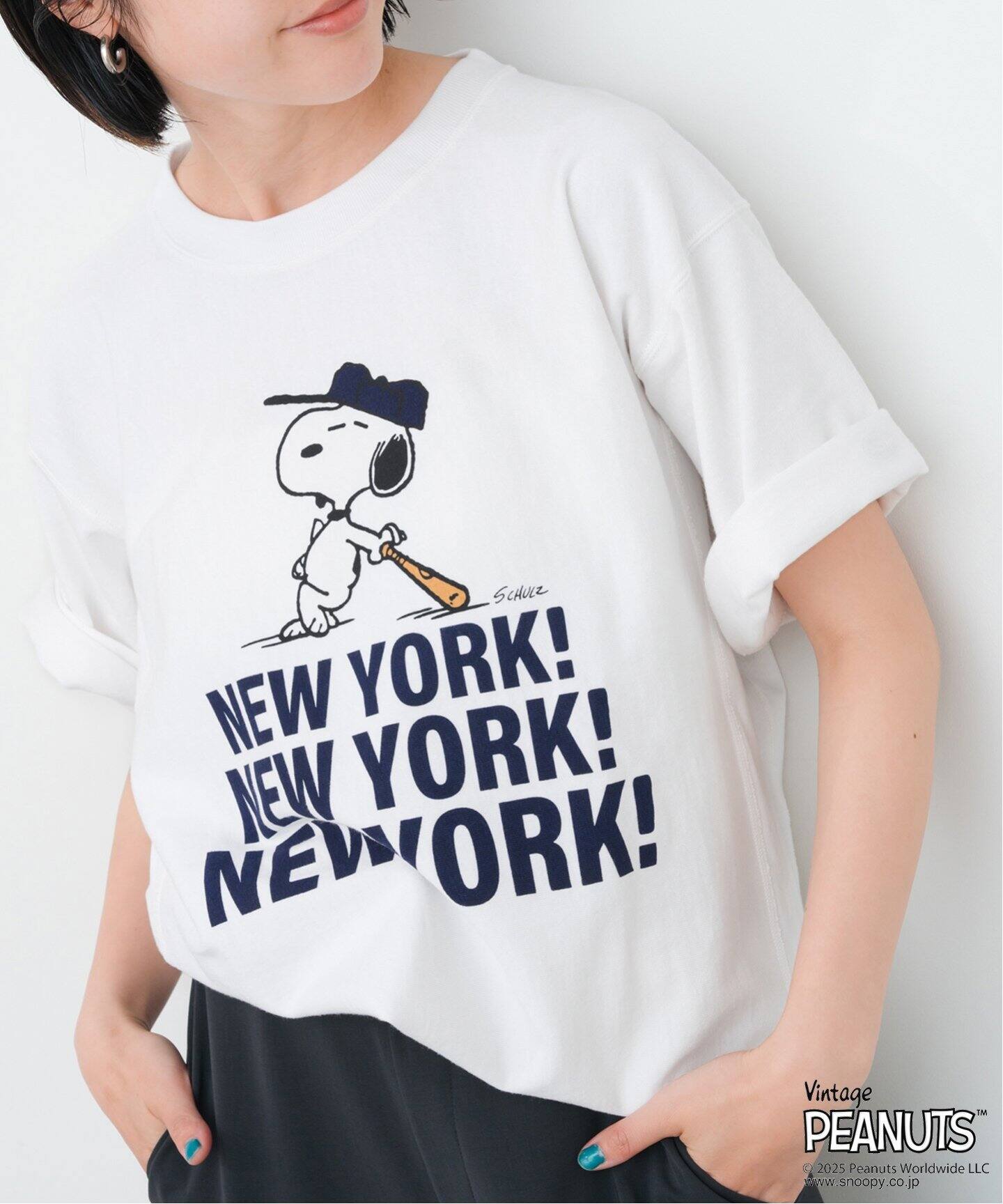 予約》Champion/チャンピオン SNOOPY NEWYORK TSH（Tシャツ  