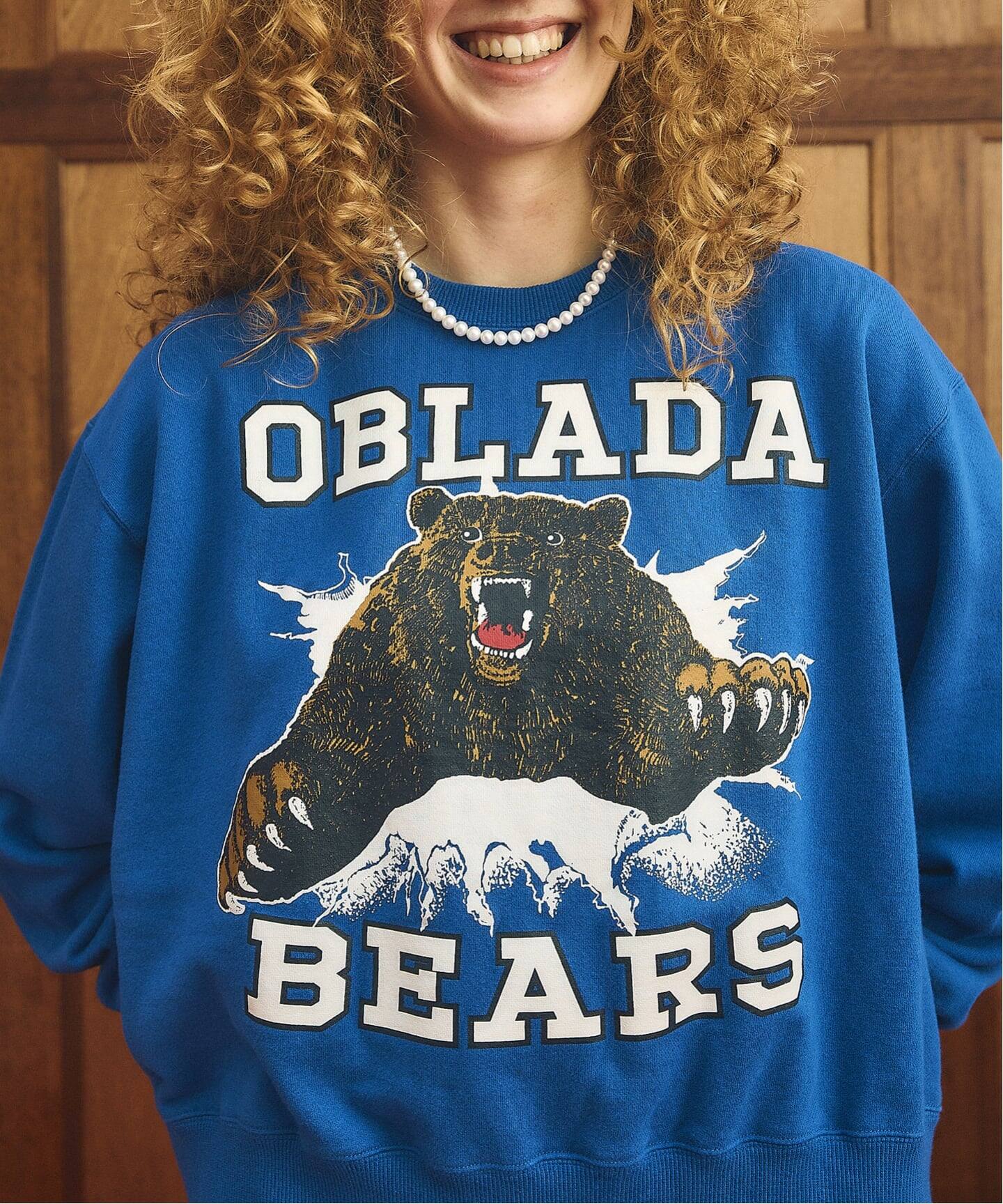 一部店舗+WEB限定》oblada / オブラダ BEARS SWEAT（スウェット 
