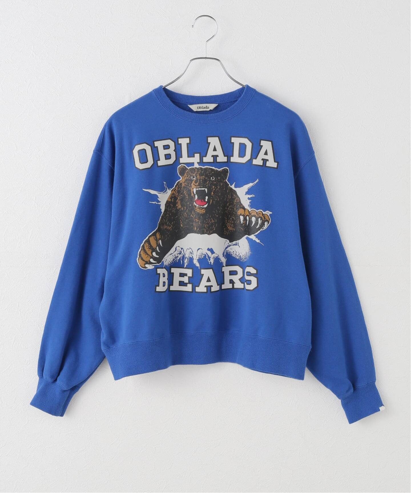 一部店舗+WEB限定》oblada / オブラダ BEARS SWEAT（スウェット