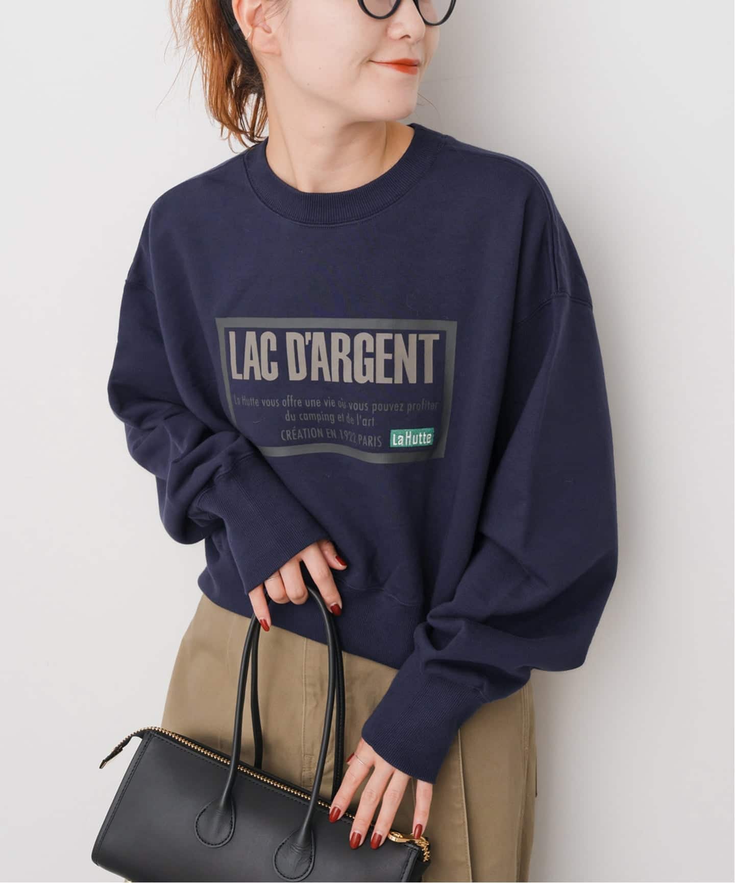 《予約》La Hutte / ラ ユット 別注クロップスウェット*