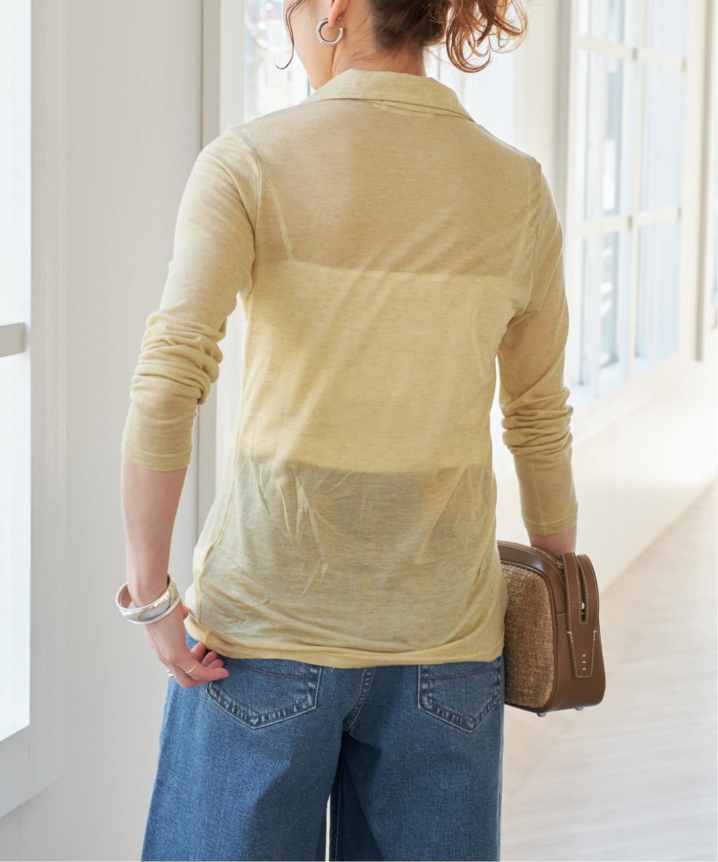 tシャツ 「一部店舗+WEB限定」ALMINA / アルミナ A 3 Button Knit Top レディース 一部店舗+WEB限定》ALMINA / アルミナ A 3 Button Knit Top（T
