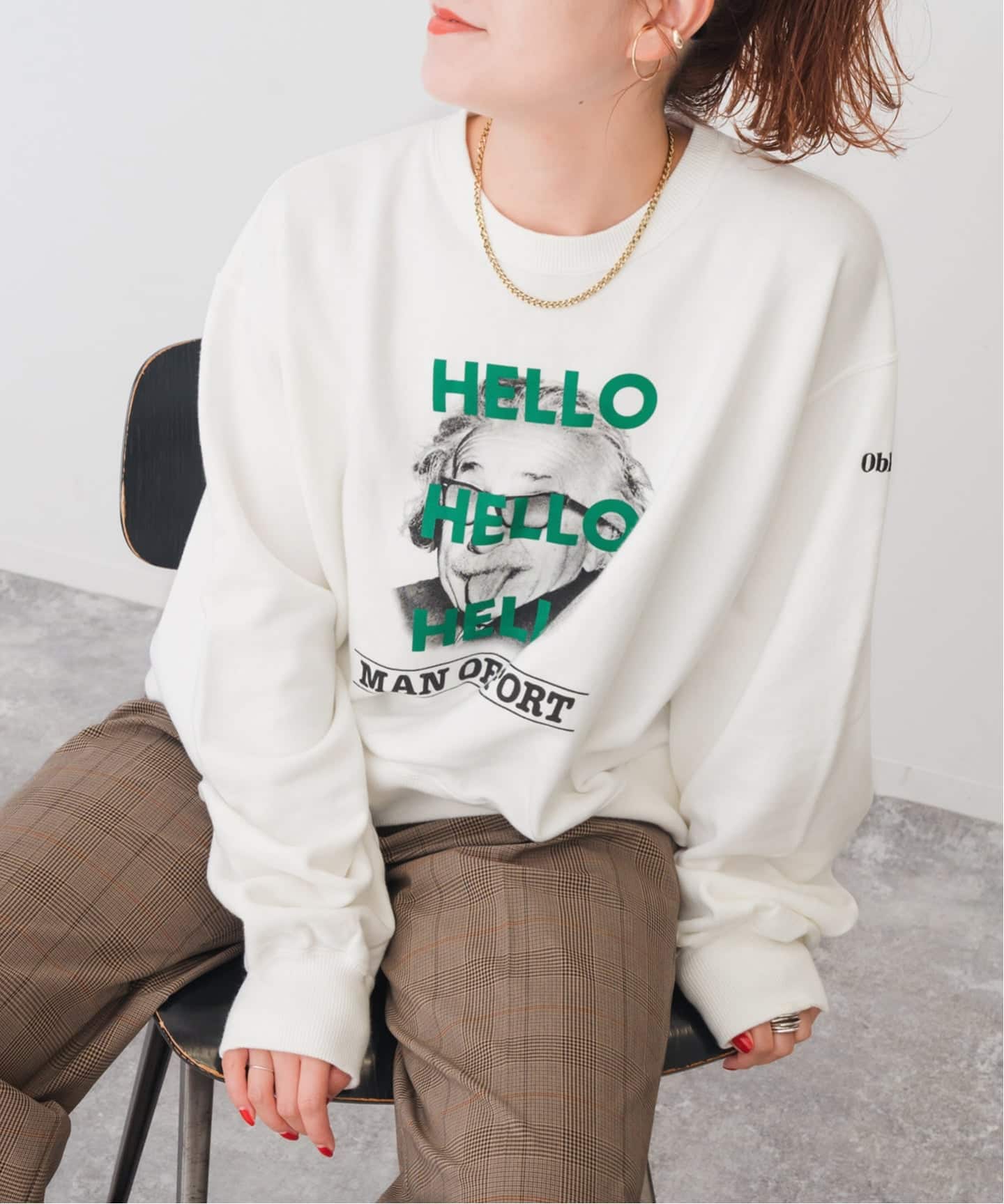 スピックスパン　オブラダ　Oblada 別注 HELLO Tシャツ WEB限定追加予約3》oblada / オブラダ別注HELLO TSH（Tシャツ
