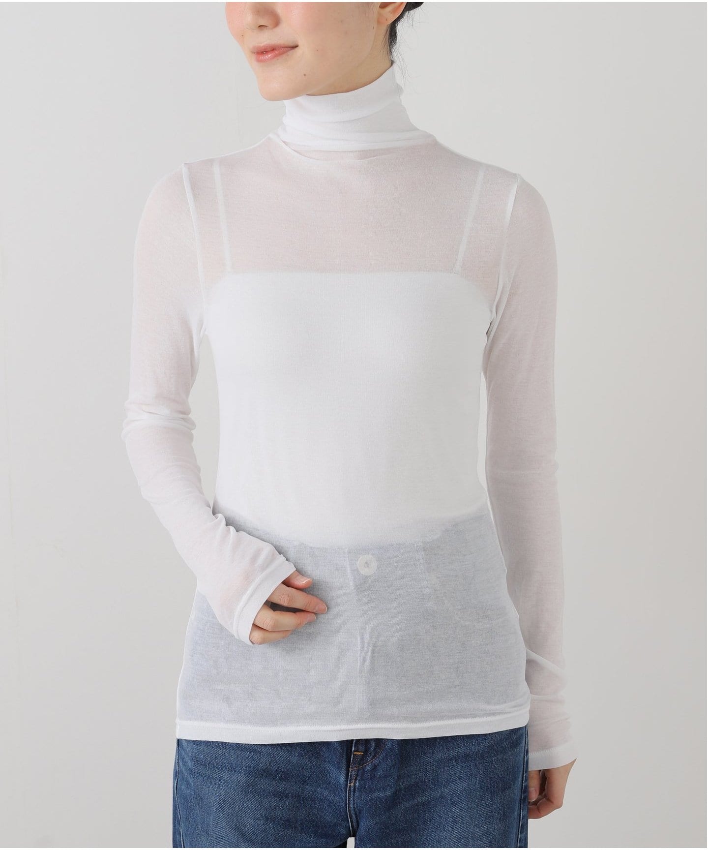 oblada オブラダ別注HELLO Tシャツ ≪一部店舗+WEB限定≫OBLADA / オブラダ SHEER HIGH NECK（T
