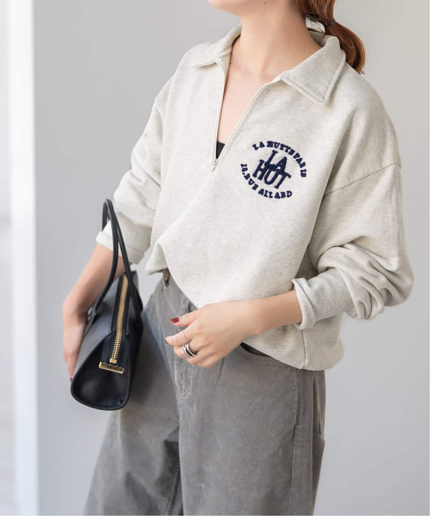 La Hutte / ラ ユット ハーフジップスウェット（スウェット）｜Spick