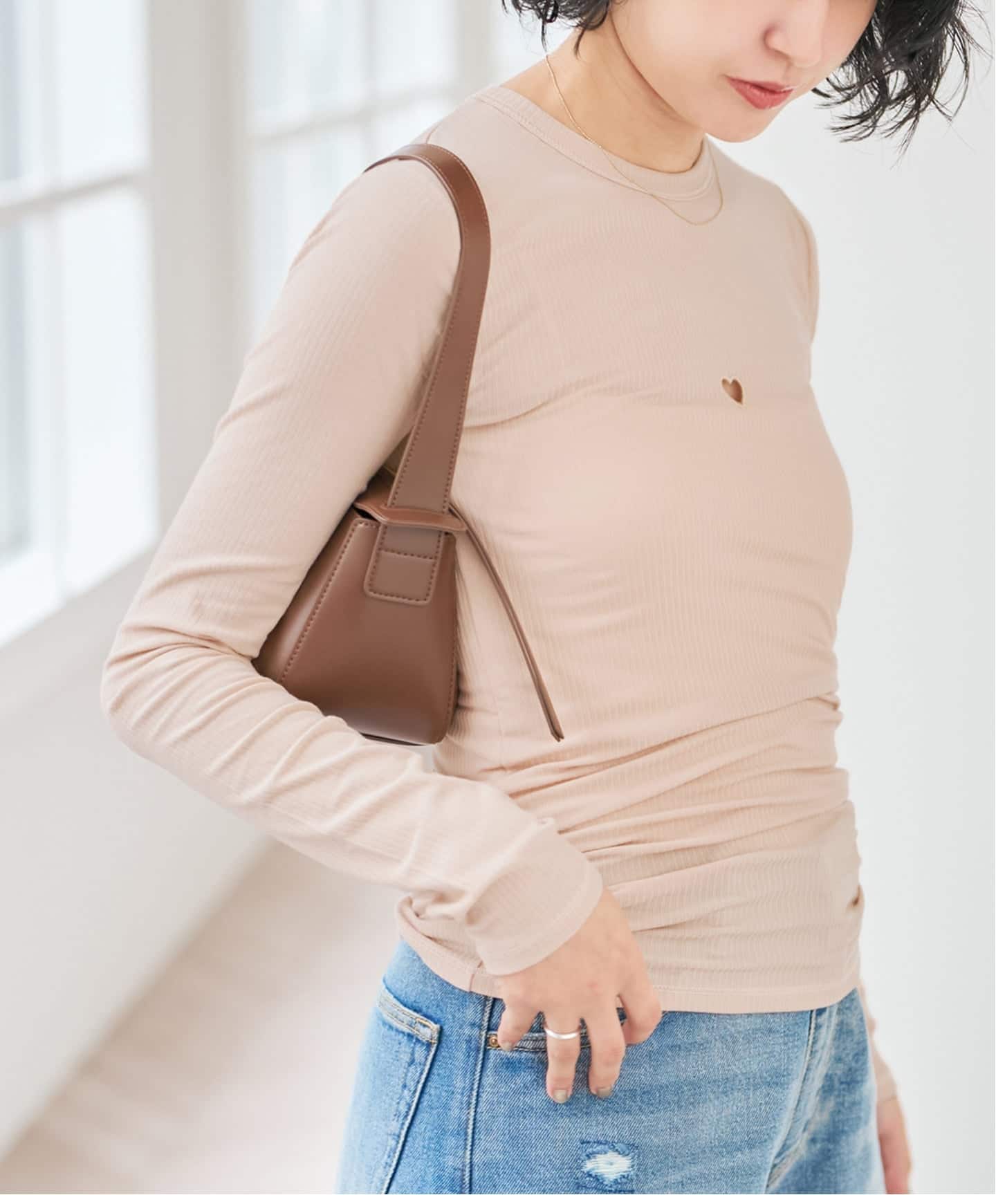 高輪店+WEB限定》Baserange/ベースレンジ HEART LONG SLEEVE TEE（T