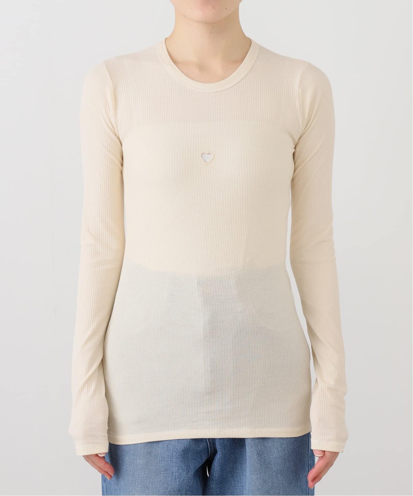 高輪店+WEB限定》Baserange/ベースレンジ HEART LONG SLEEVE TEE（T