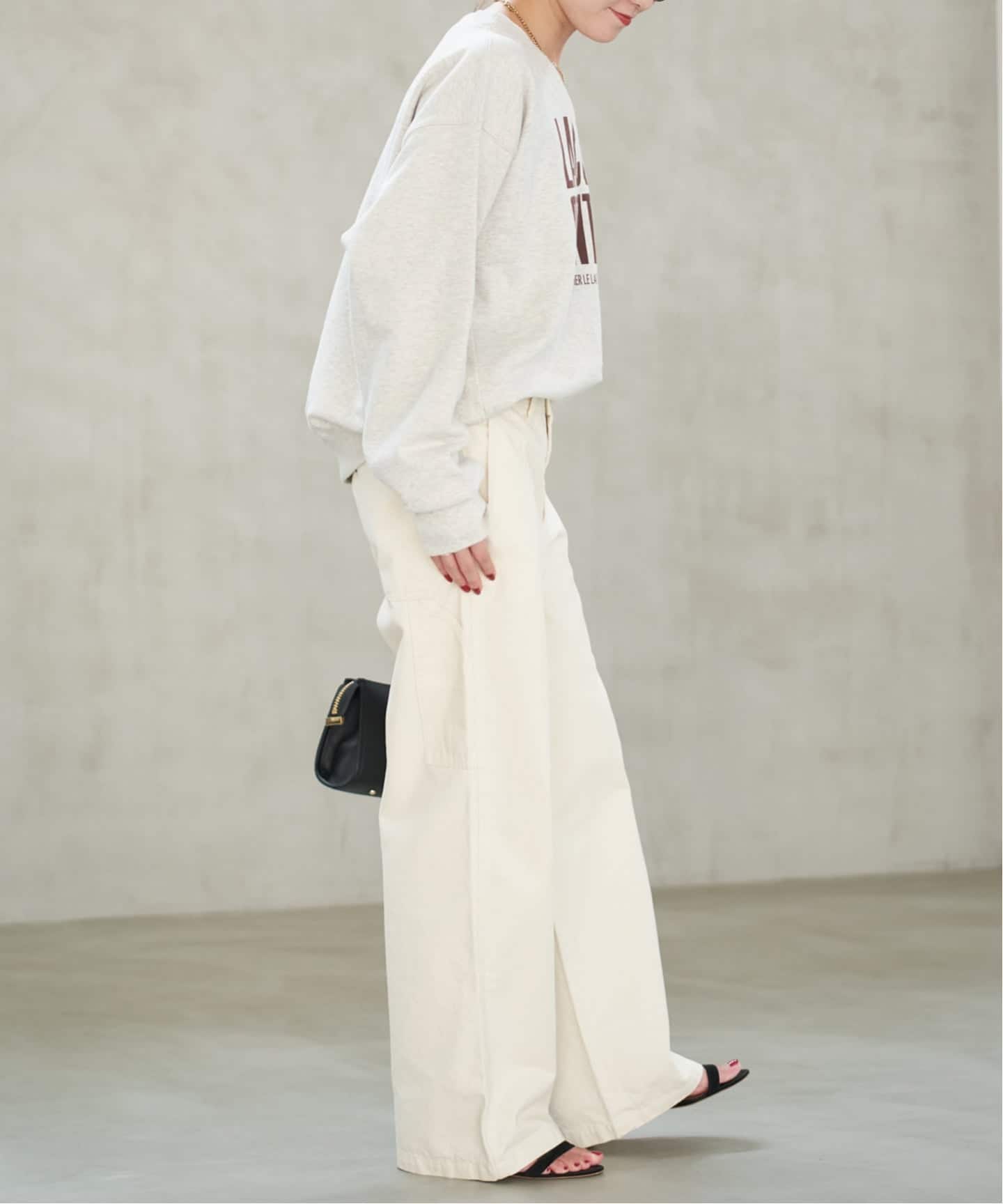 La Hutte / ラ ユット 別注Vネックスウェット グレー 追加予約》La Hutte / ラ ユット 別注Vネックスウェット